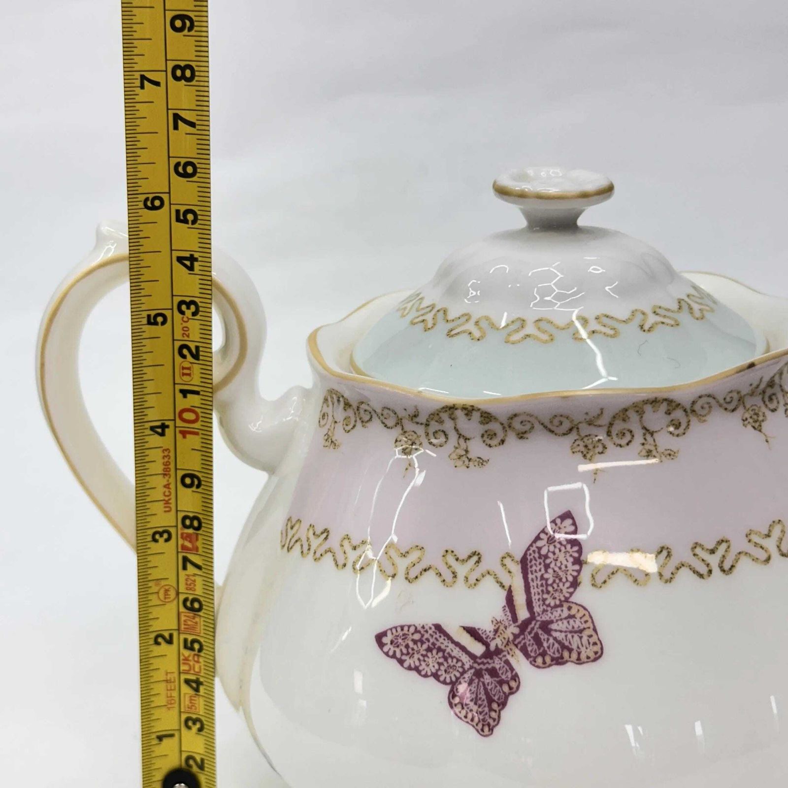 photo vintage Rare Royal Albert Zandra Rhodes Teapot My Favourite Things Butterfly Pink 2005