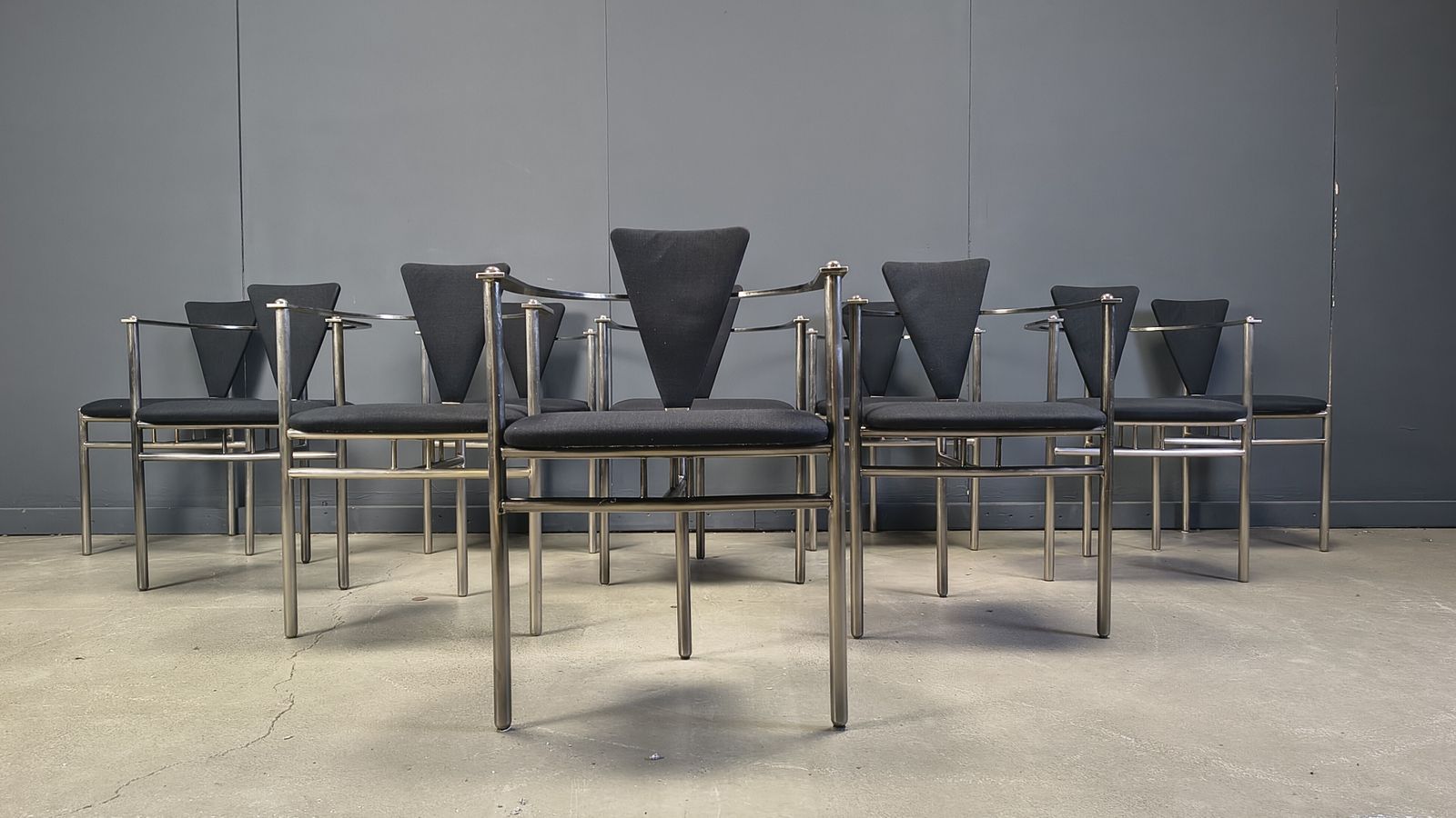 Post Modern Dining Chairs By Belgo Chrom, Set Of 10   1980s photo buy