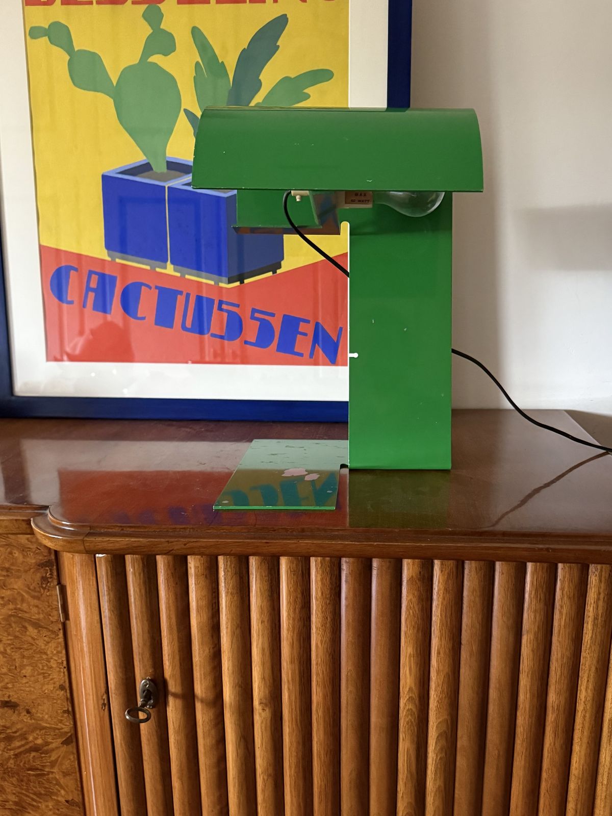 Stilnovo 'Blitz' Table Lamp In Emerald Green – Trabucchi, Vecchi, Volpi, Italy 1972 photo furniture