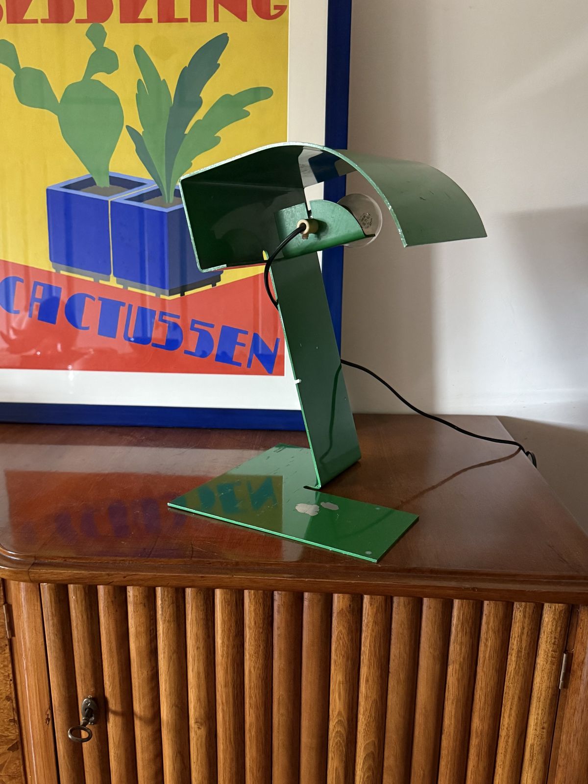 Stilnovo 'Blitz' Table Lamp In Emerald Green – Trabucchi, Vecchi, Volpi, Italy 1972 photo for sale