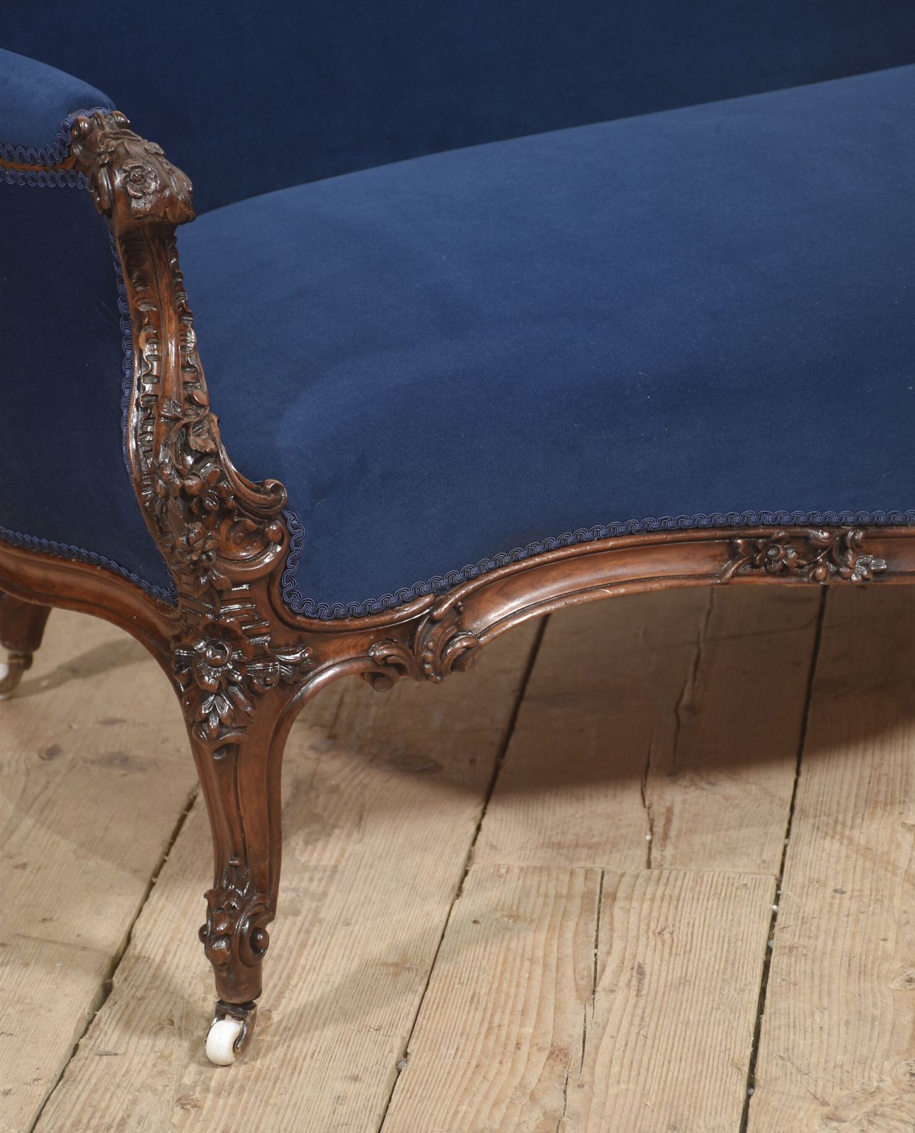 19th Century Carved Walnut Settee photo buy