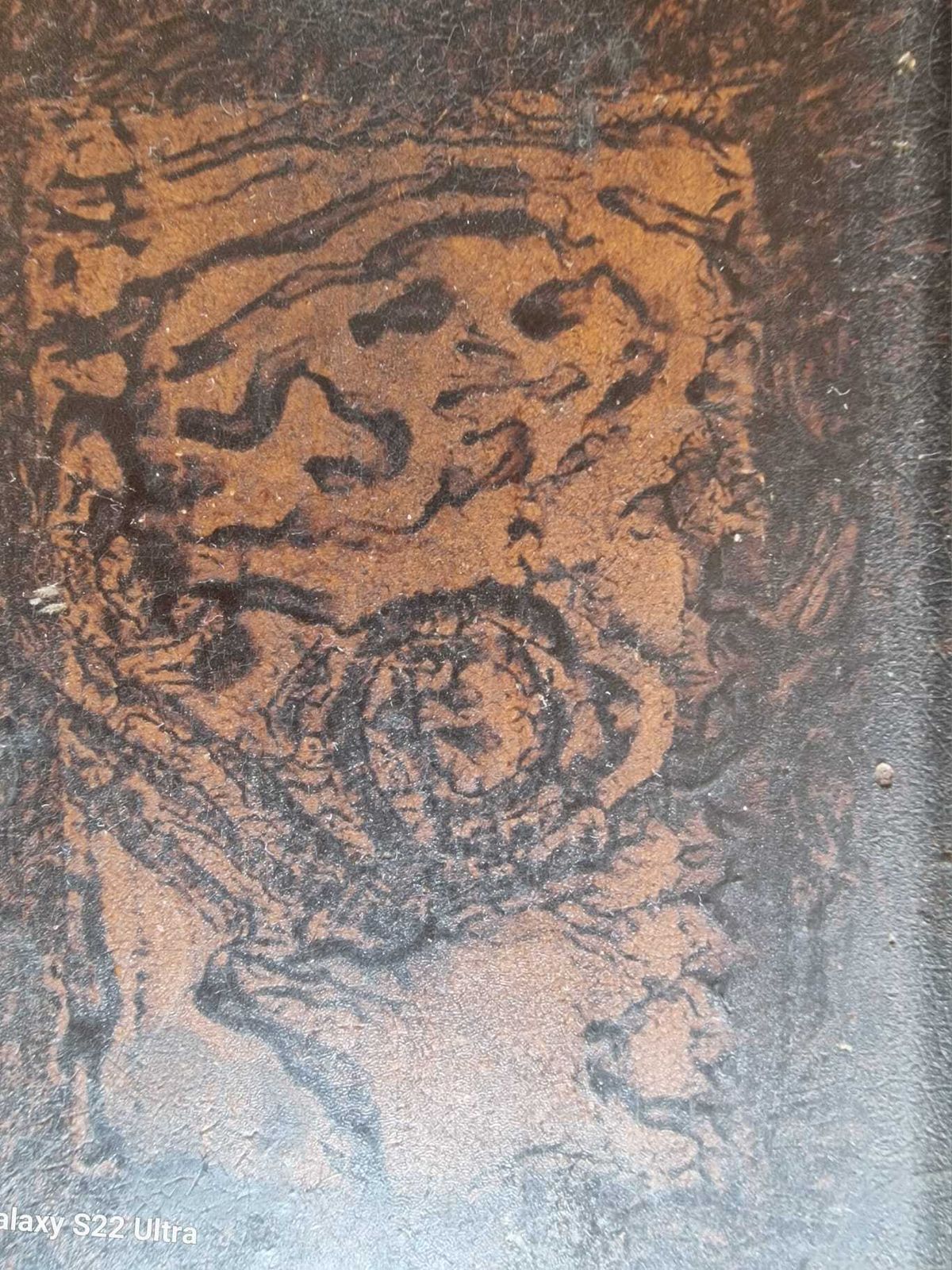 Antique Japanned Steel Travel Trunk photo vinterior