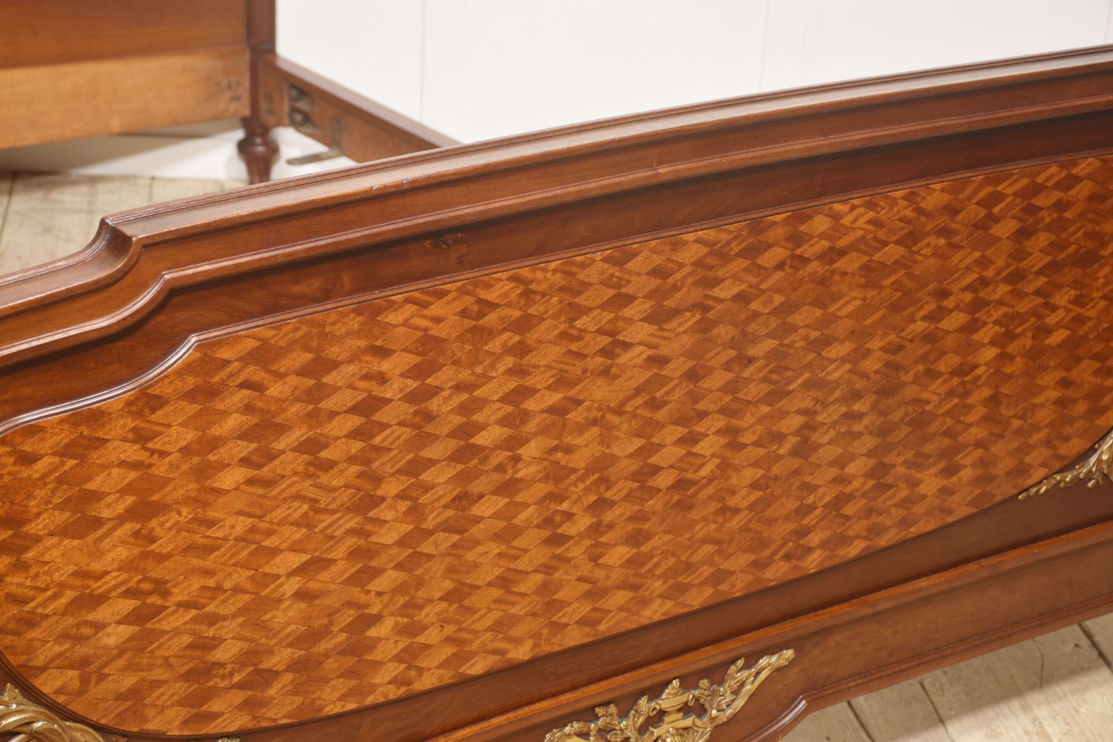 Fine Louis XVI Style Mahogany And Parquetry Double Bed photo 3114.0