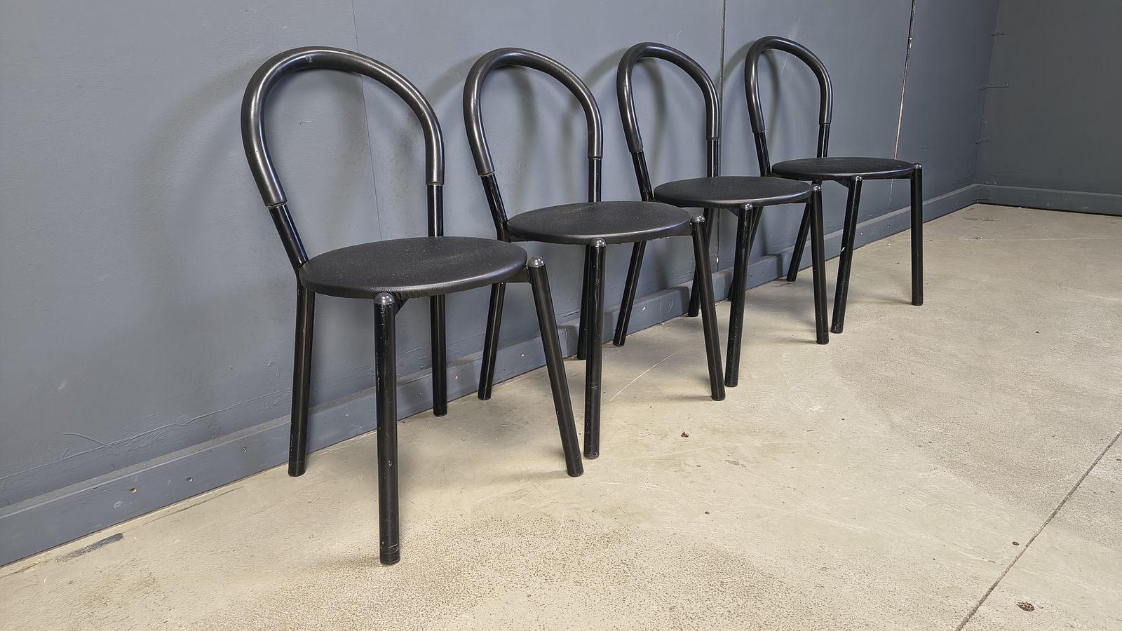 Furniture Postmodern Italian Dining Chairs Set Of 4   1980s photo