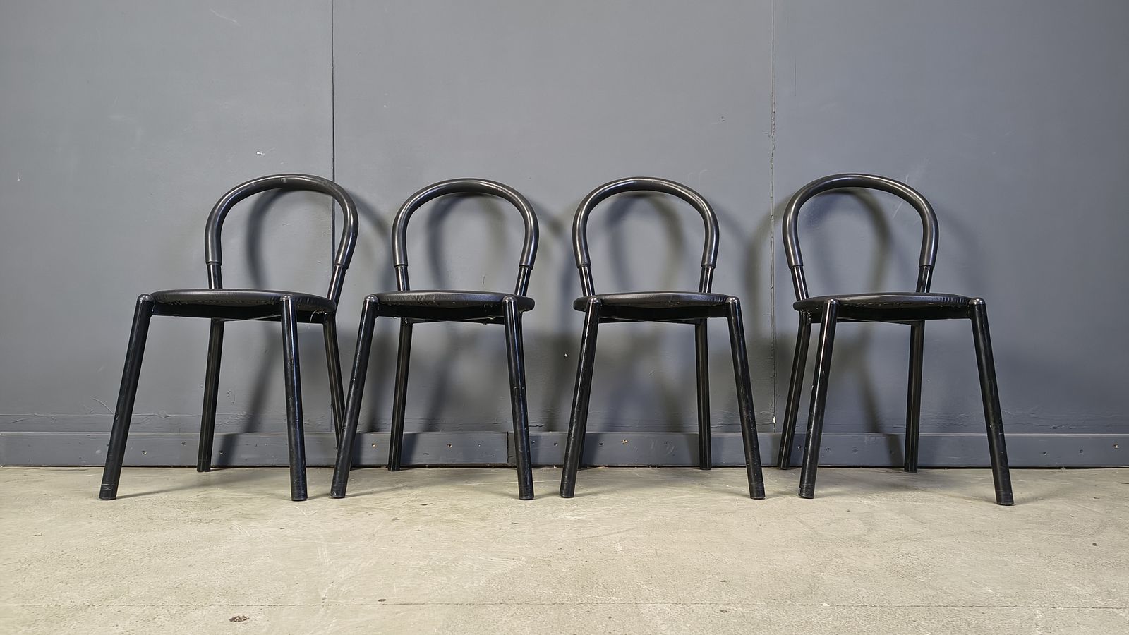 595.0 Postmodern Italian Dining Chairs Set Of 4   1980s photo
