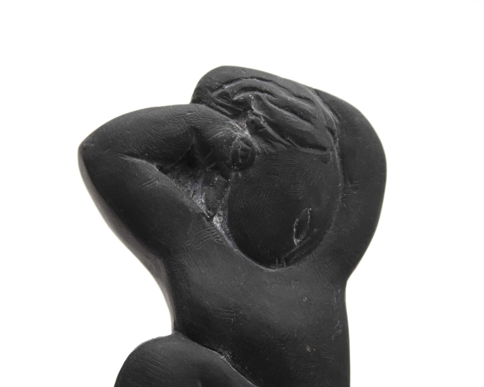 Sculpture Inspired By Amedeo Modigliani, Nude Woman Signed A Crespelle Ed 98 / Art, Marble Base, Grey, Art Deco Style photo Art
