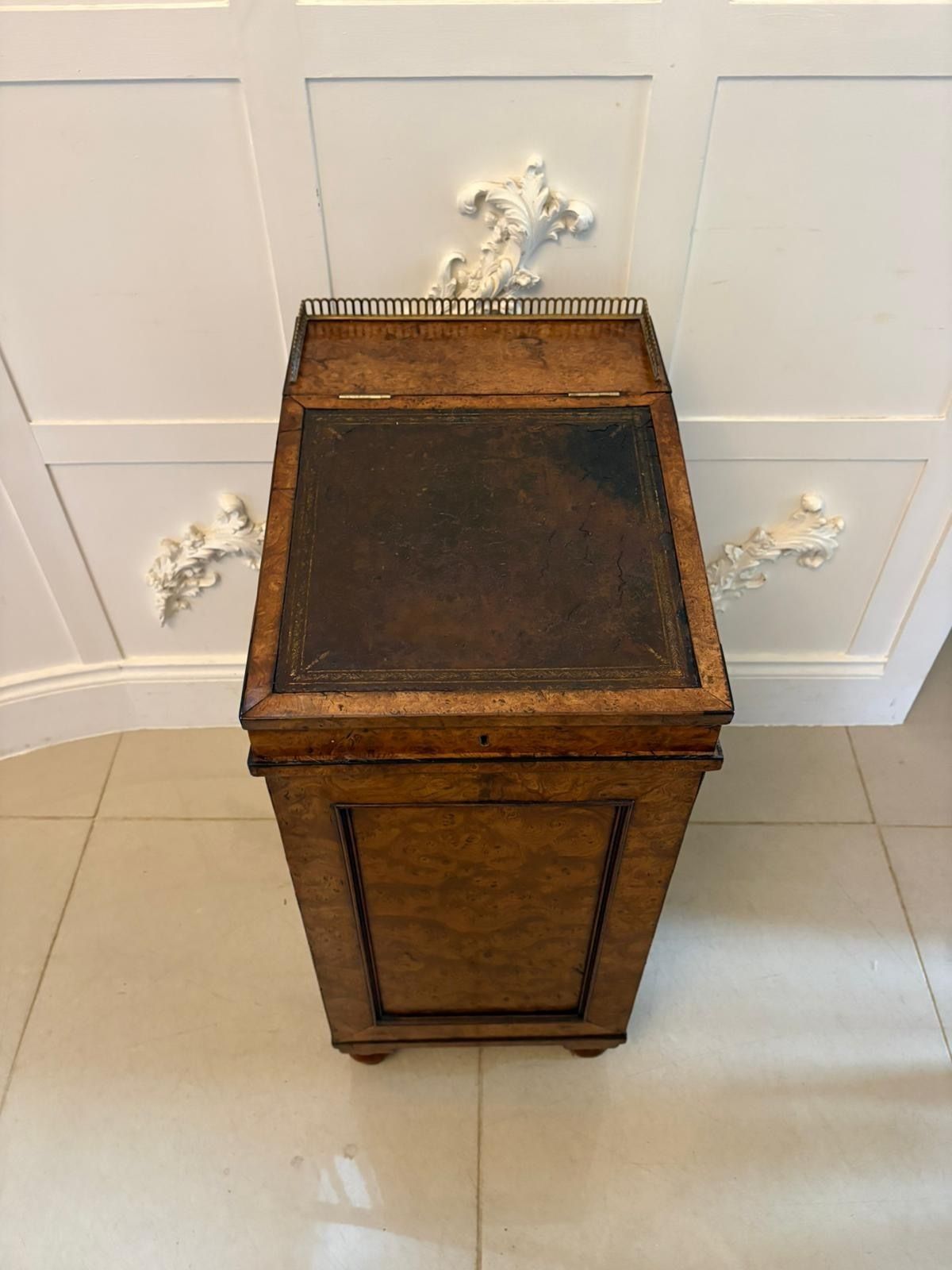photo buy Antique George III 18th Century Quality Pollard Oak Slide And Turn Top Davenport Desk