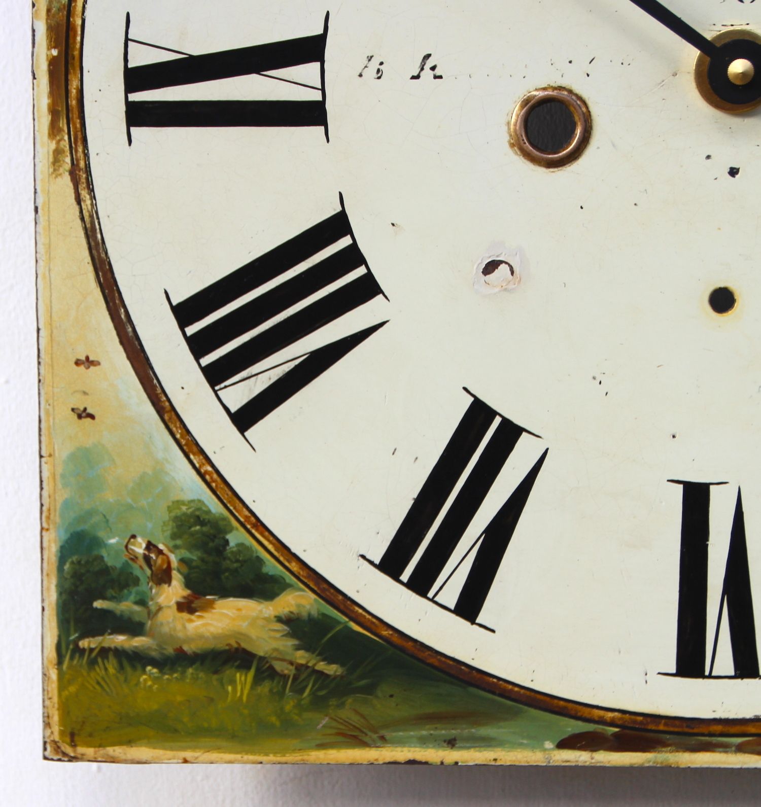 Original 18th Century Iron Grandfather/Longcase Clock Dial. Fully Guaranteed. London Timepiece photo 155.0