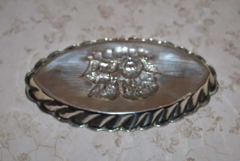 Antique Silver Tray 1897    Stunning Reynolds Angels Pin Dish 27gms Hallmarked Henry Matthews photo vinterior