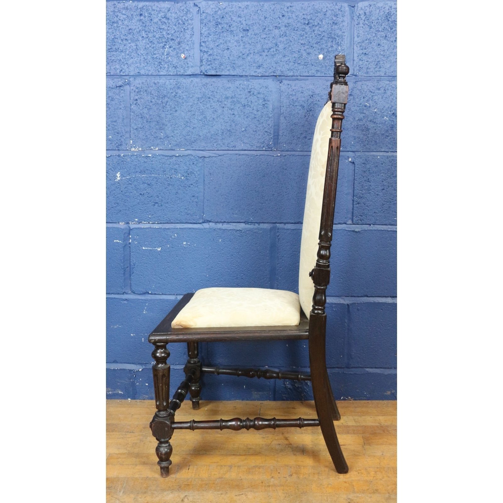 A C19th Carved Oak Hall Or Bedroom Chair Raised On Turned Supports photo buy
