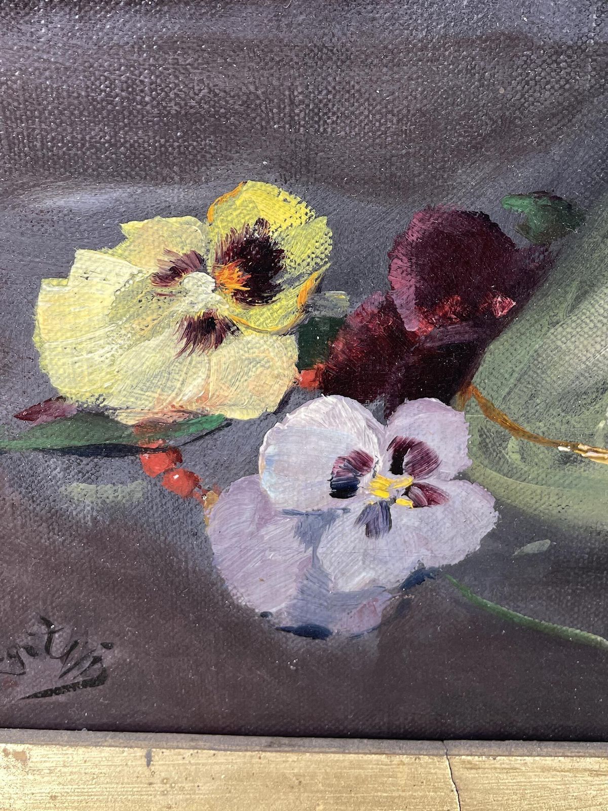 Bouquet Of Flowers, Kereztes Margit Oil On Canvas photo vinterior