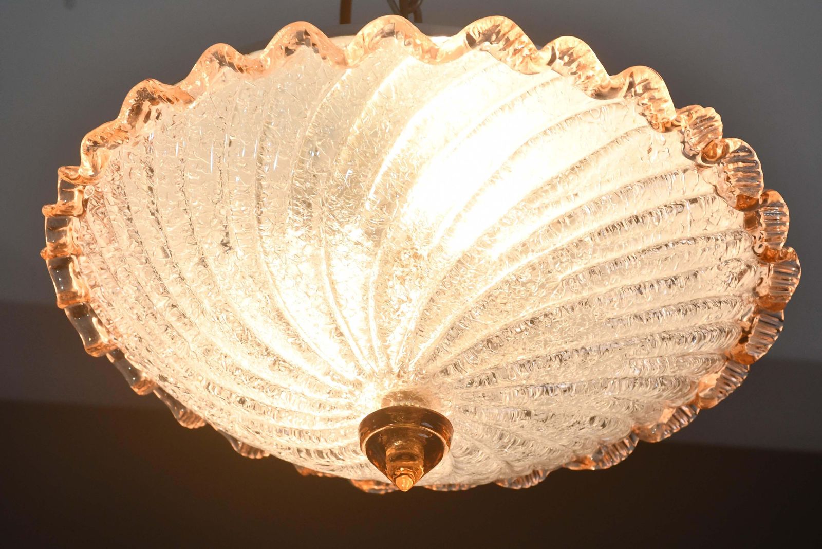 Lady Pink Italian Murano Glass Ceiling Fixture, Murano, 1970 photo for sale
