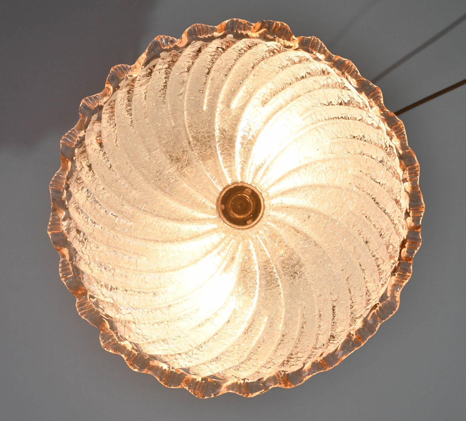 Lady Pink Italian Murano Glass Ceiling Fixture, Murano, 1970 photo vinterior