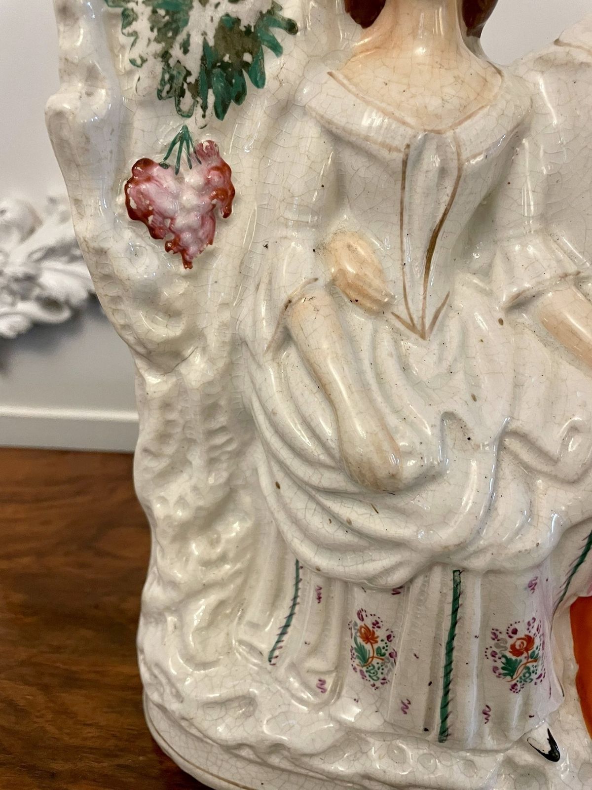 Antique 19th Century Staffordshire Flatback Figure Of A Wedding Scene photo vinterior