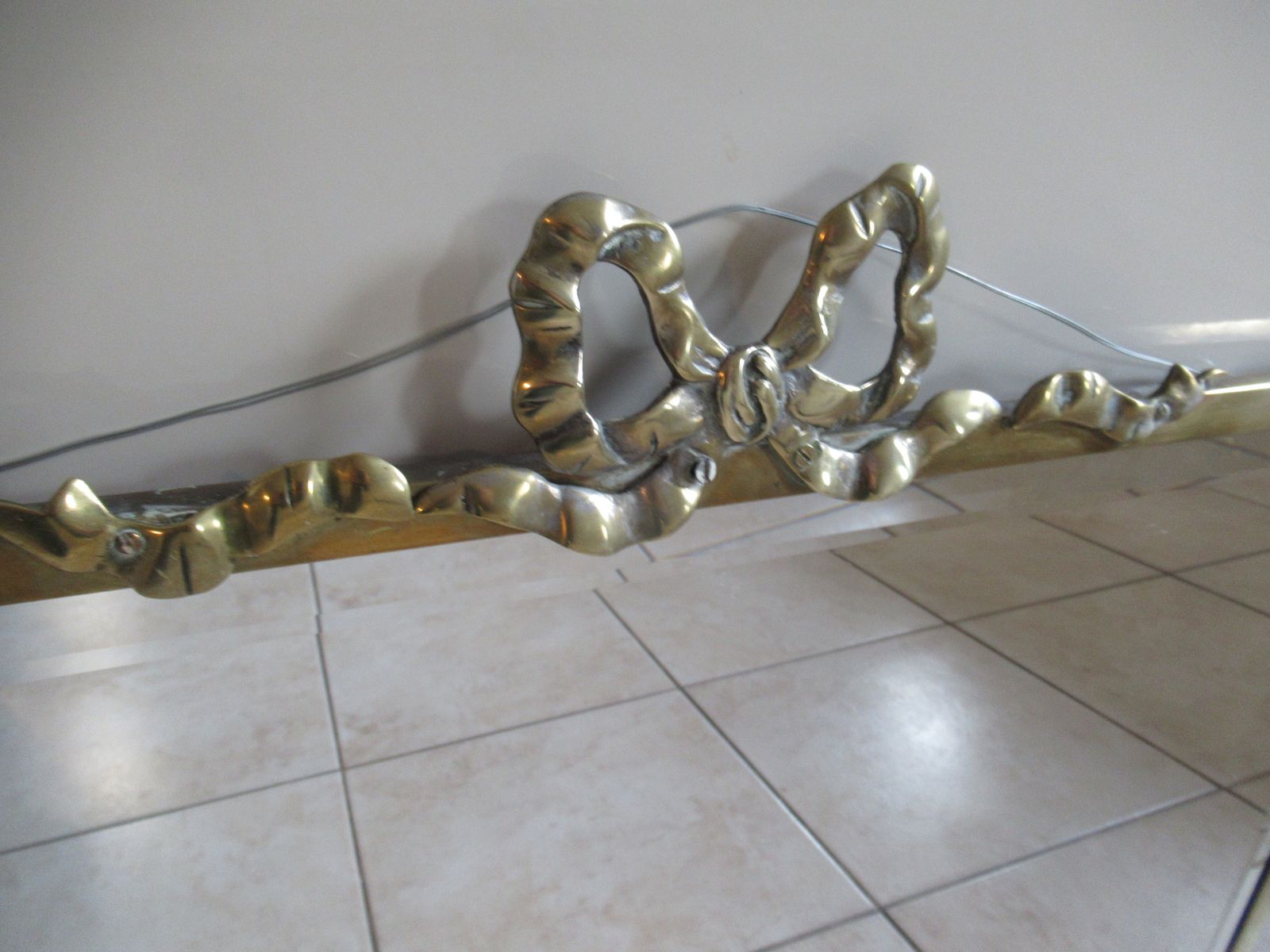 A  1920s    Brass Framed  Wall Mirror photo Home Decor