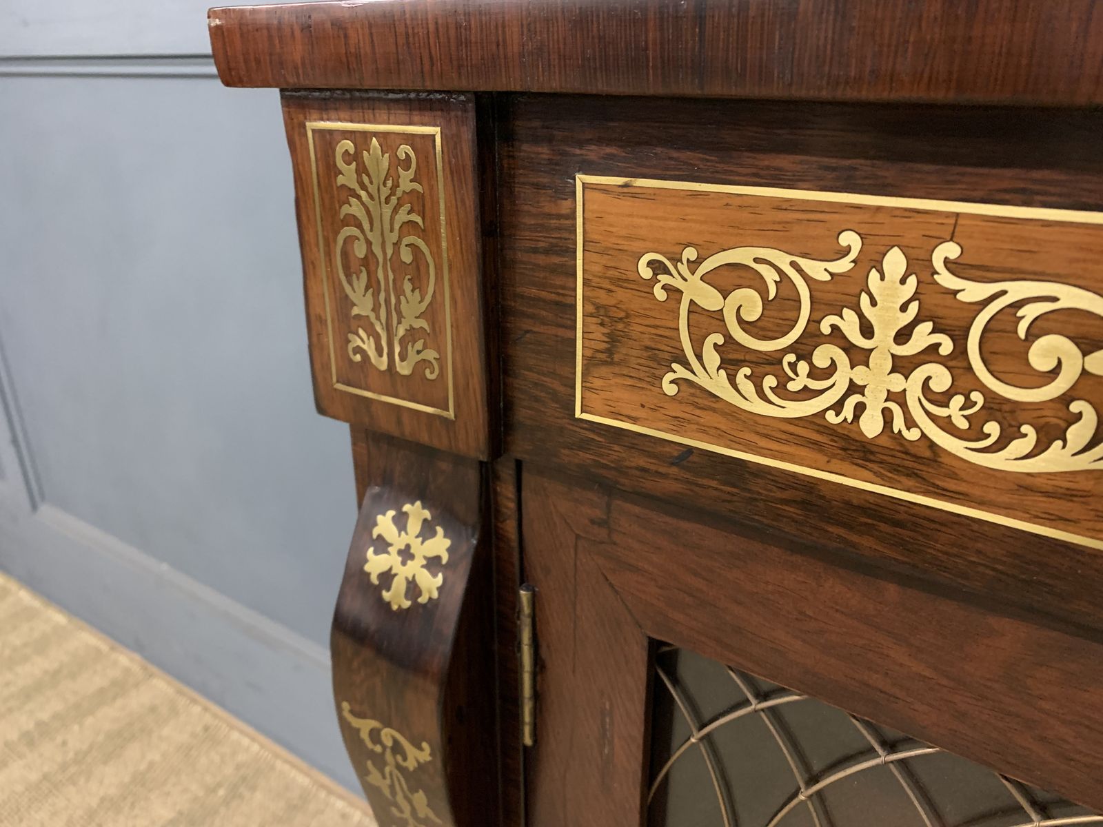 photo furniture Brass Inlaid Regency Rosewood Chiffonier