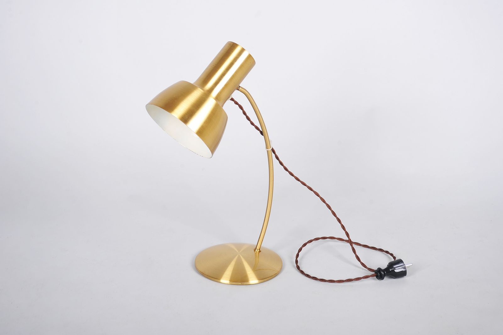 Restored Mid Century Table Lamp, By Napako, Aluminium, Rewired, Czech, 1960s