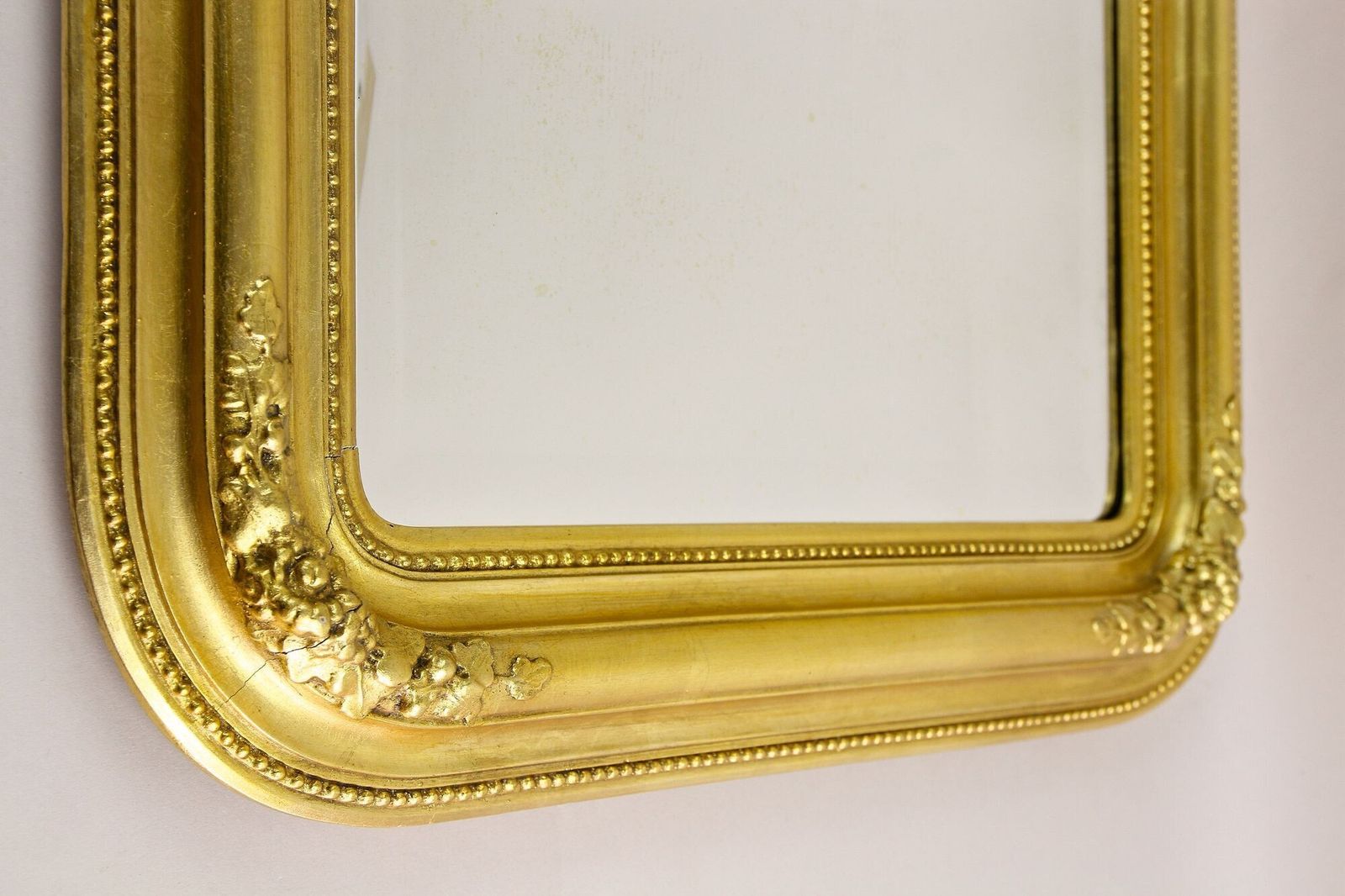19th Century Golden Biedermeier Wall Mirror With Floral Design, Austria Ca. 1840 photo buy