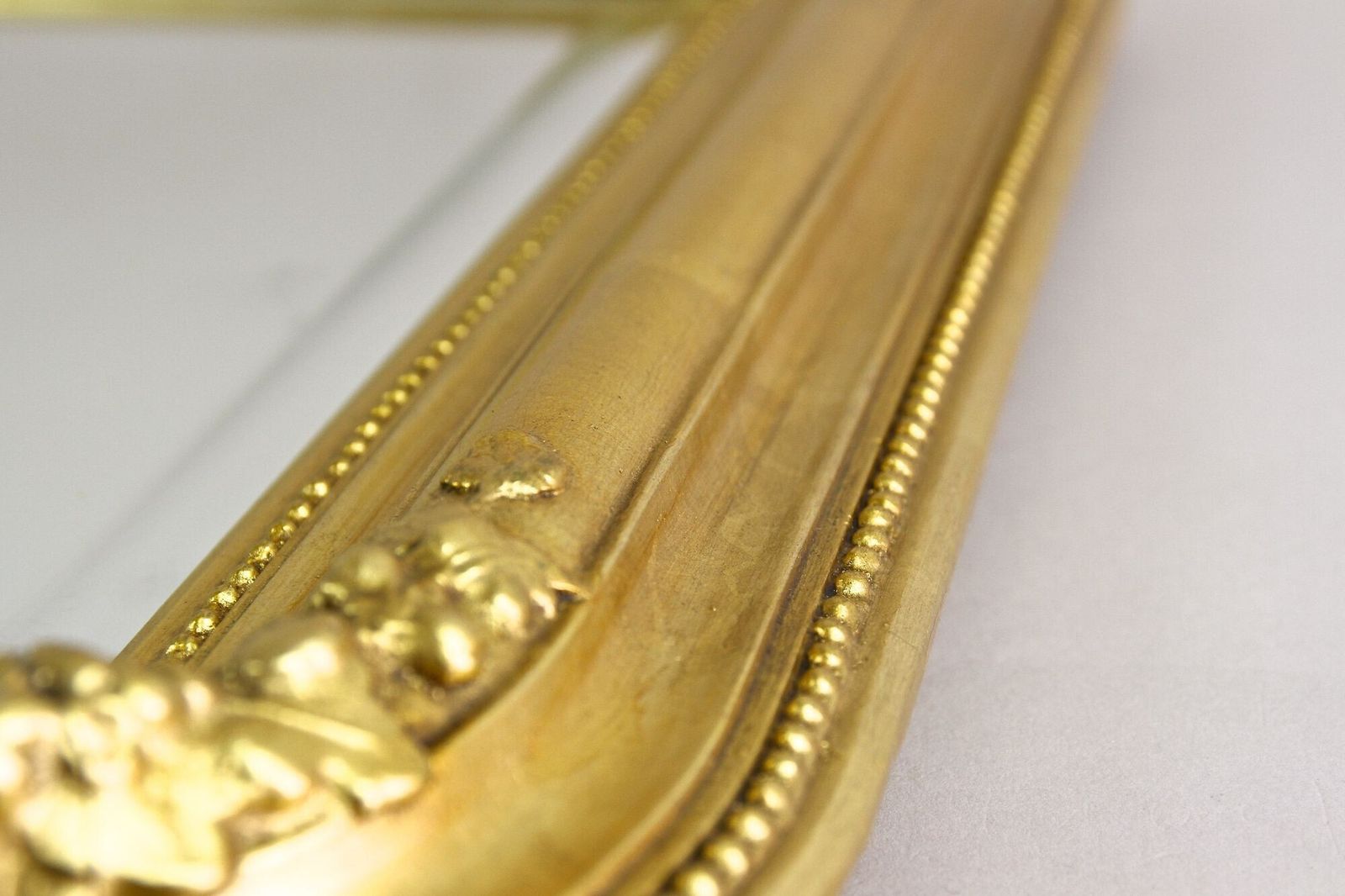 photo buy 19th Century Golden Biedermeier Wall Mirror With Floral Design, Austria Ca. 1840