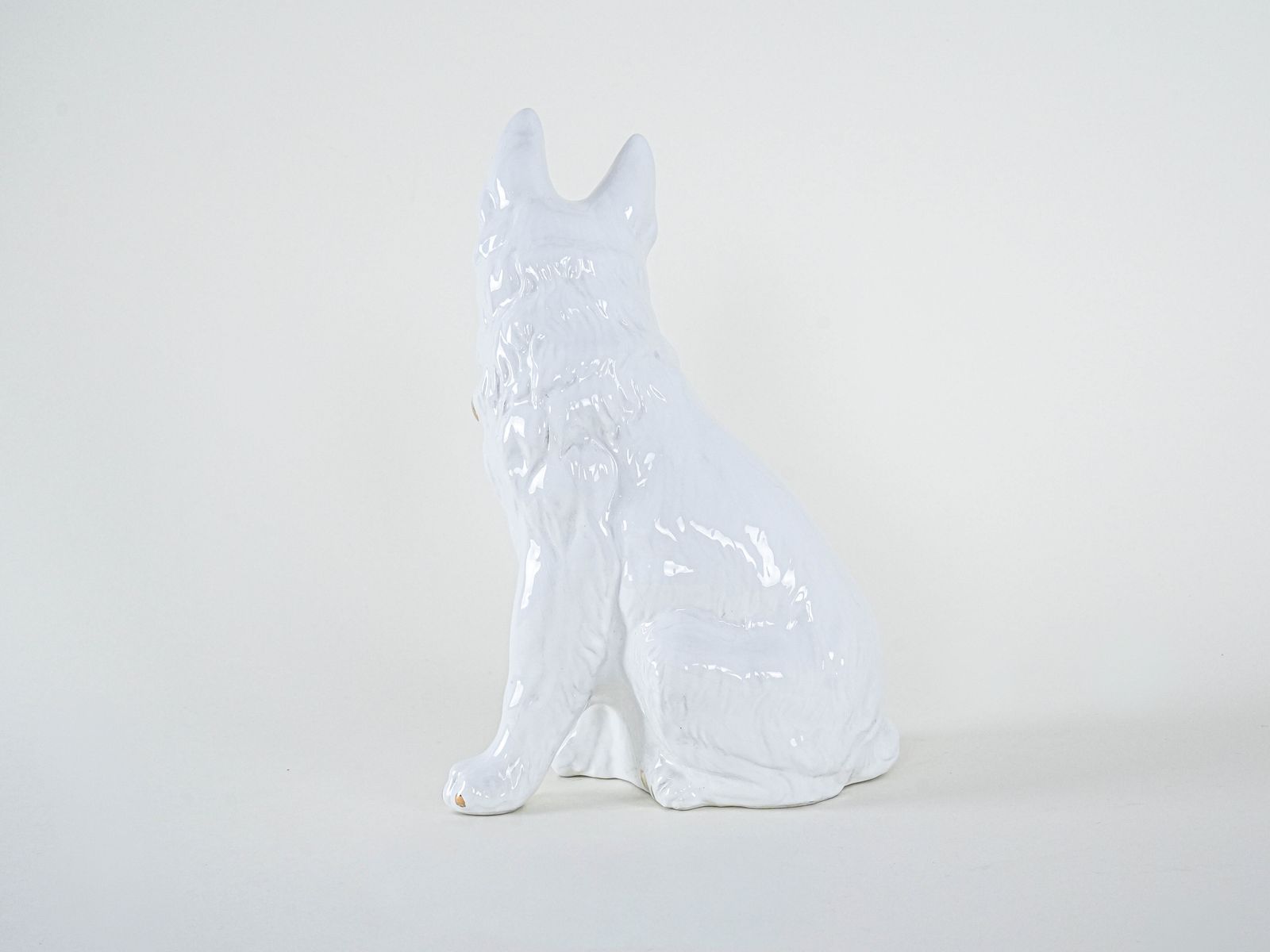 Porcelain Dog Figurine 1960s Made In Europe photo vintage
