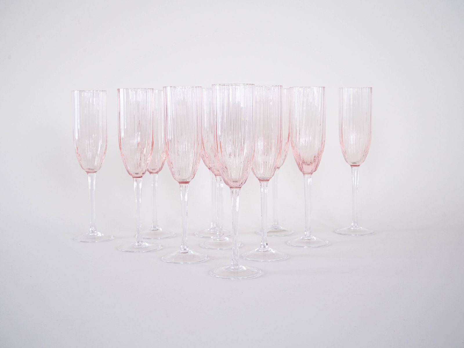 Set Of Prosecco Glasses French Design 1970s  Made In France photo for sale