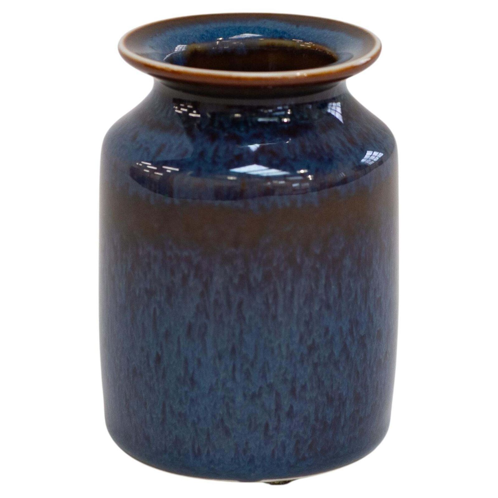 Blue Ceramic Vase By Carl Harry Stålhane For Rörstrand Sweden, 1960s.