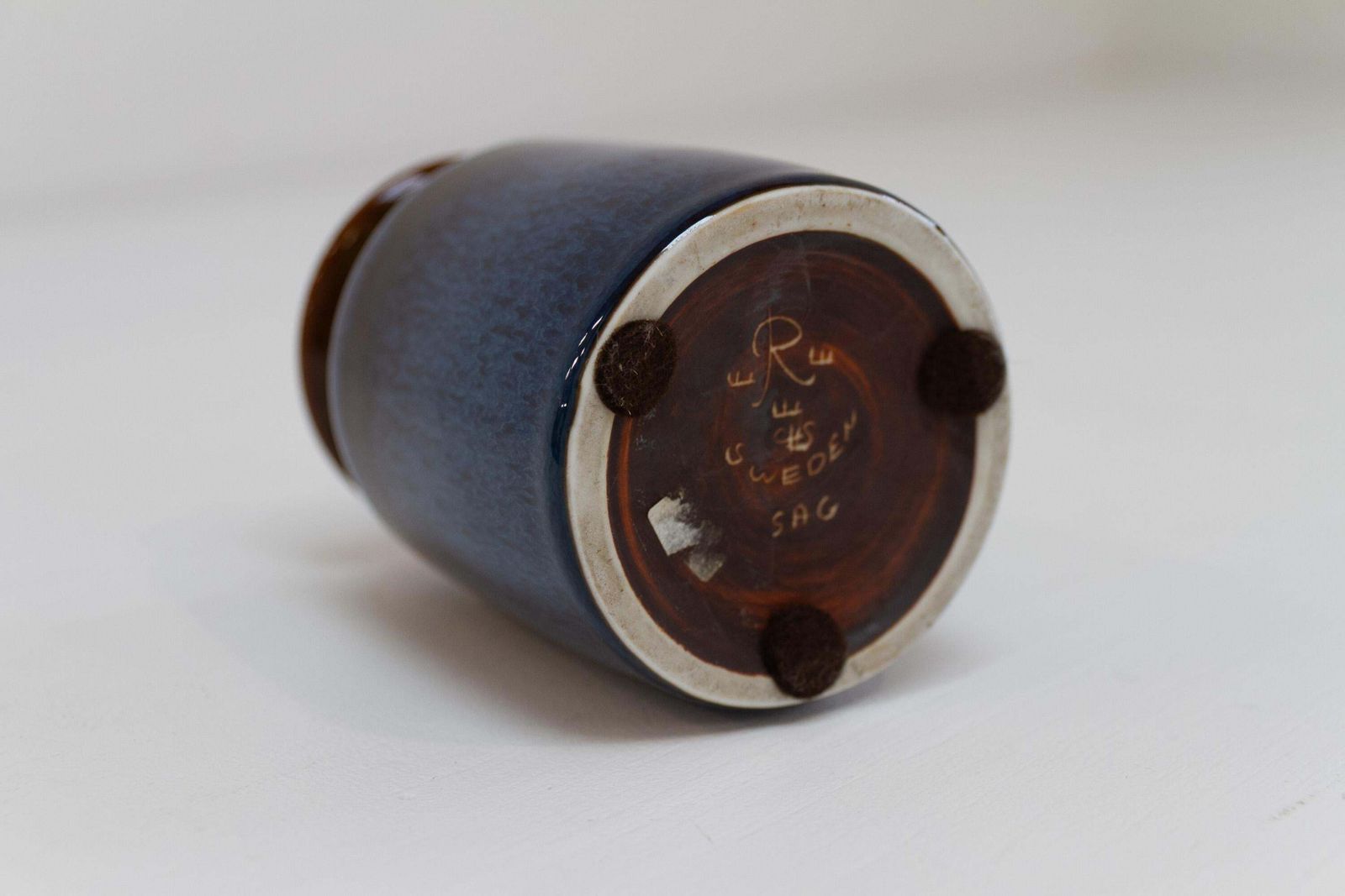 Blue Ceramic Vase By Carl Harry Stålhane For Rörstrand Sweden, 1960s. photo Home Decor