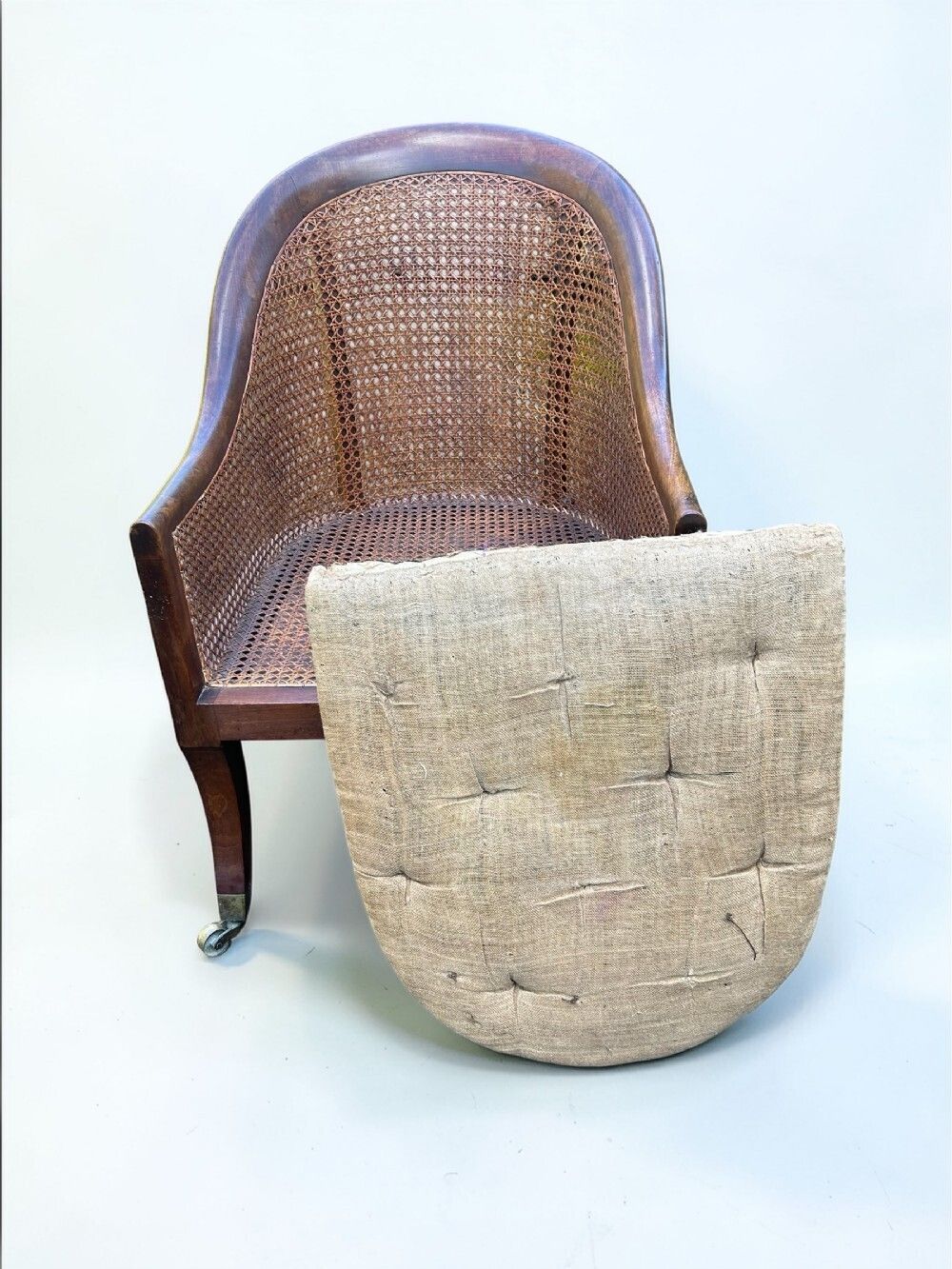Gillows Regency Mahogany Bergere/Library Arm Chair. photo vinterior