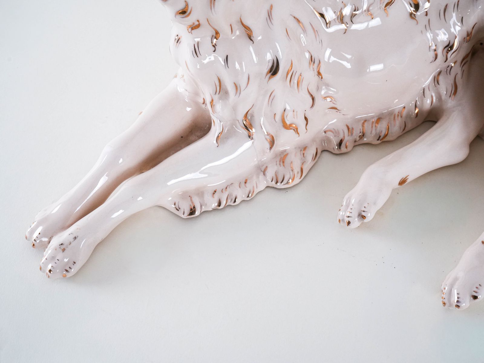 409.0 Porcelain Figurine Of A Borzoi Dog, 1960s, Made In Europe photo
