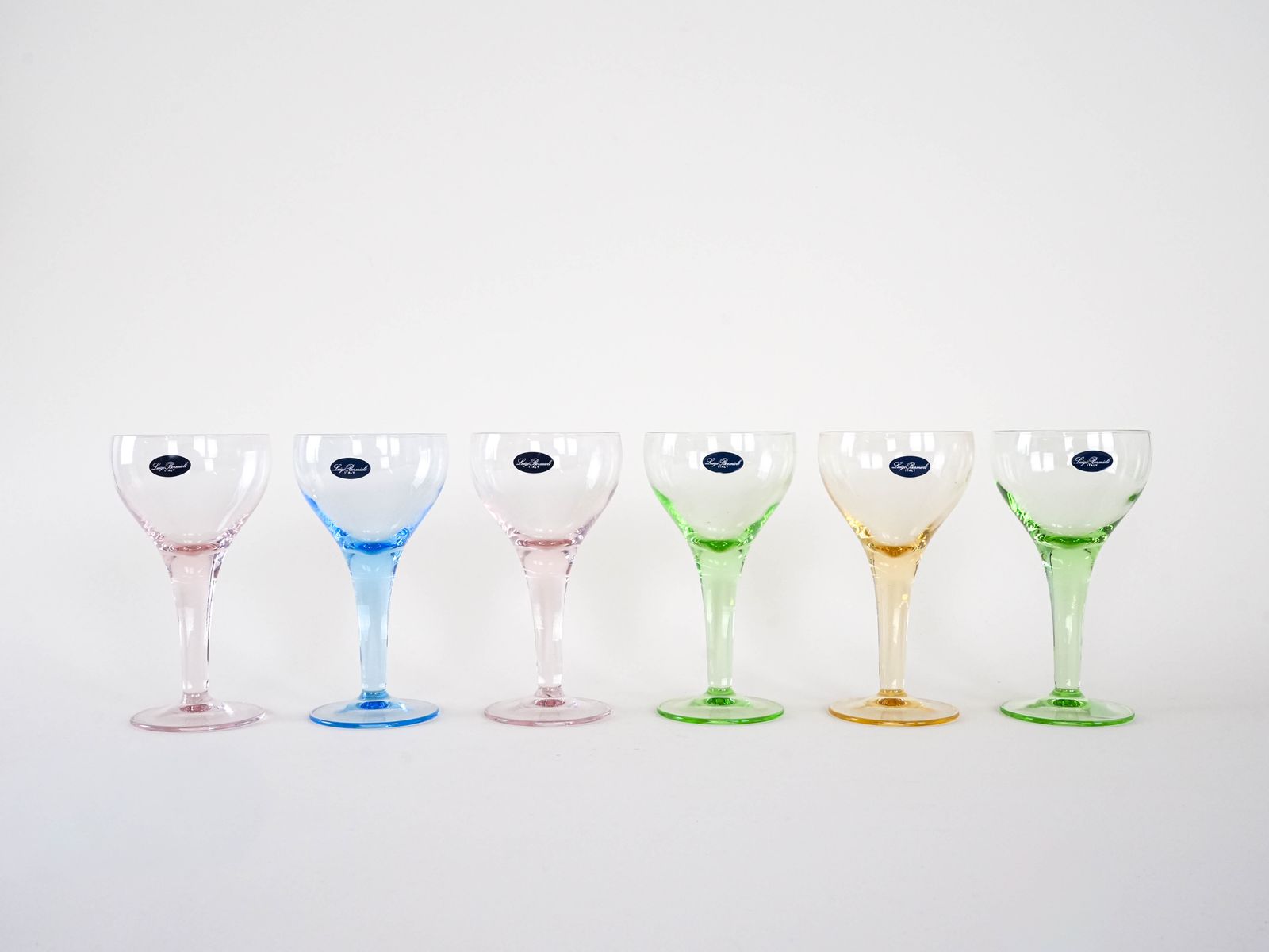 Set Of Dessert Bowls, Italian Design, 1970s, Manufactured By Luigi Bormioli photo for sale