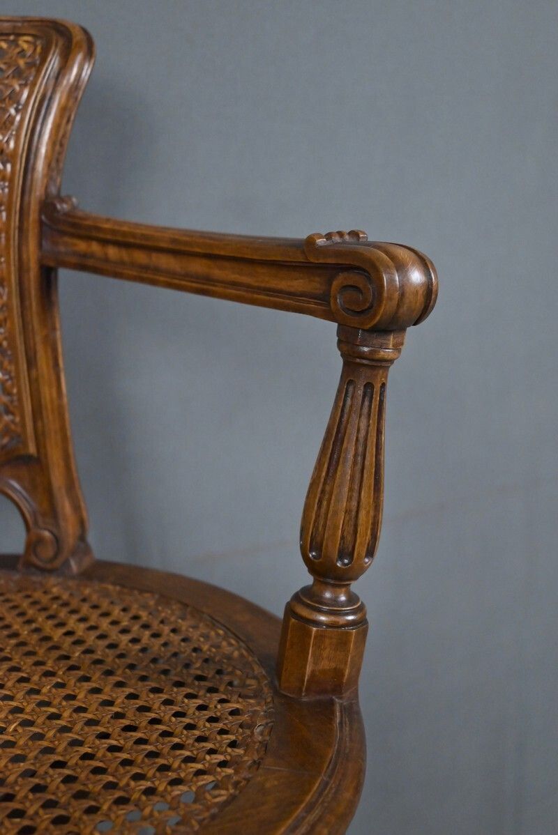 Swivel High Chair In Beechwood, Louis XVI Style – 1900 photo vintage