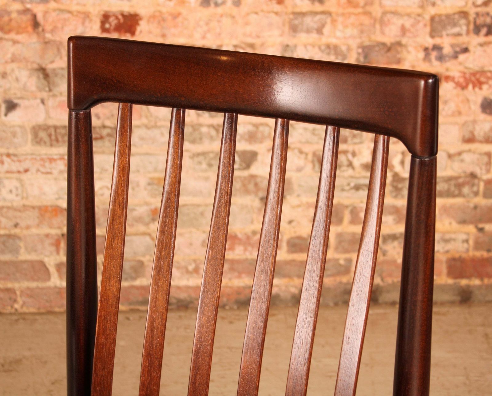 Set Of 6 Danish Mid Century Mahogany Dining Chairs By H.W. Klein For Bramin, Circa 1960s photo vintage