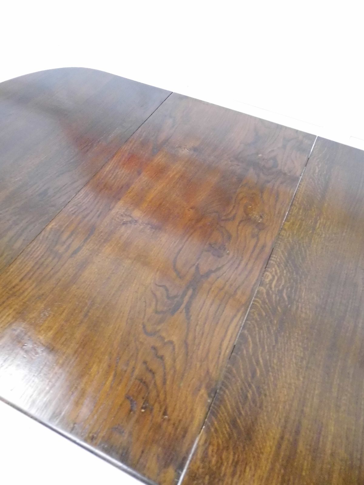 Antique Oak Extending Drop Leaf Dining Table Solid Plank Slab Top photo buy