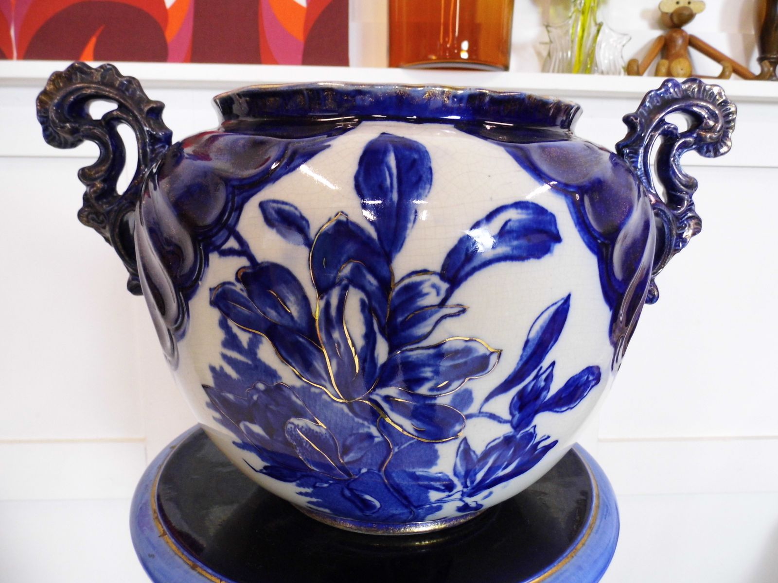 Victorian Jardiniere 19th Century Thomas Forester And Sons Floral Phoenix Ware