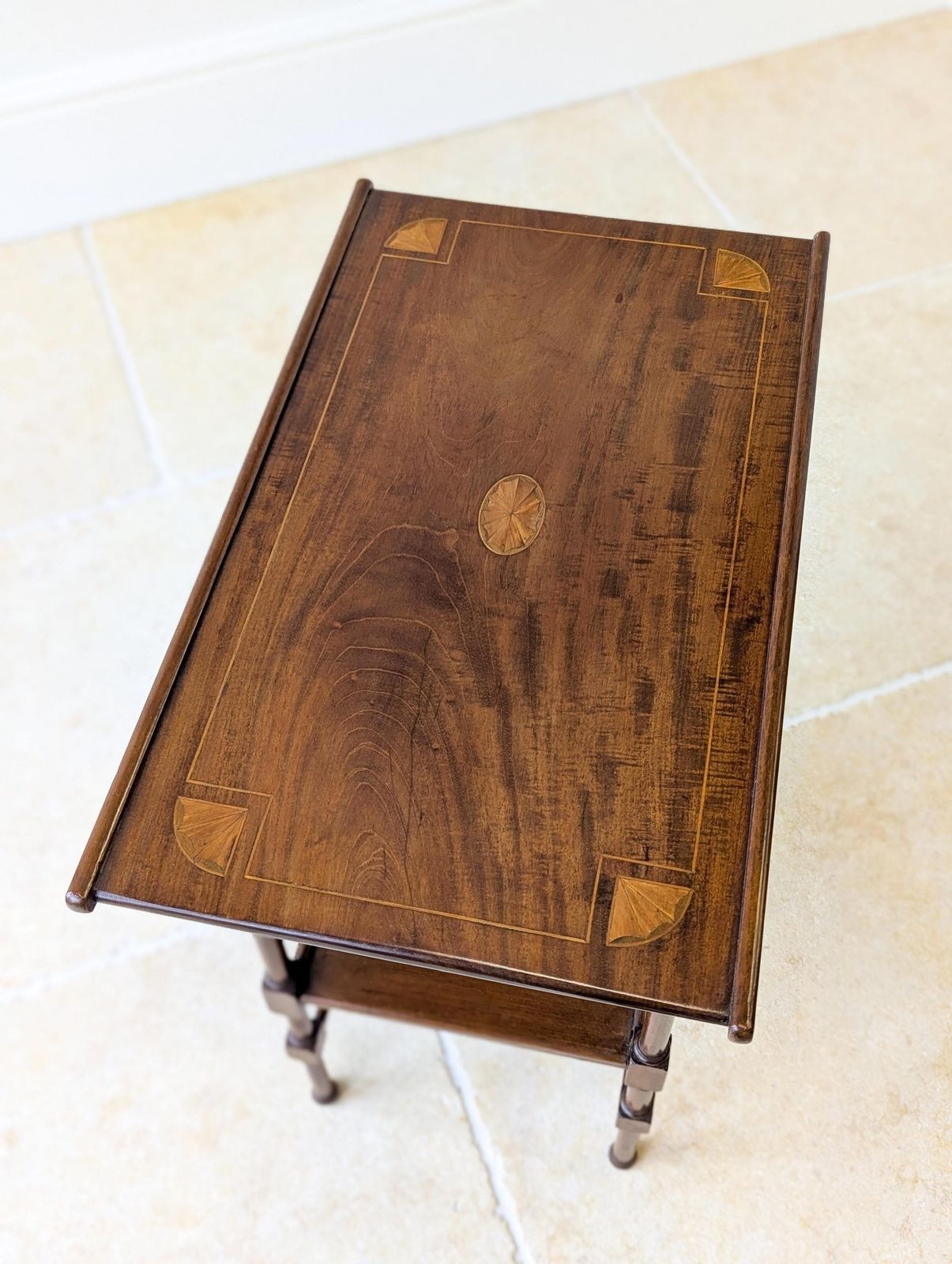Antique Edwardian Mahogany Anglo Japanese Pagoda Occasional Table C.1910 photo Furniture