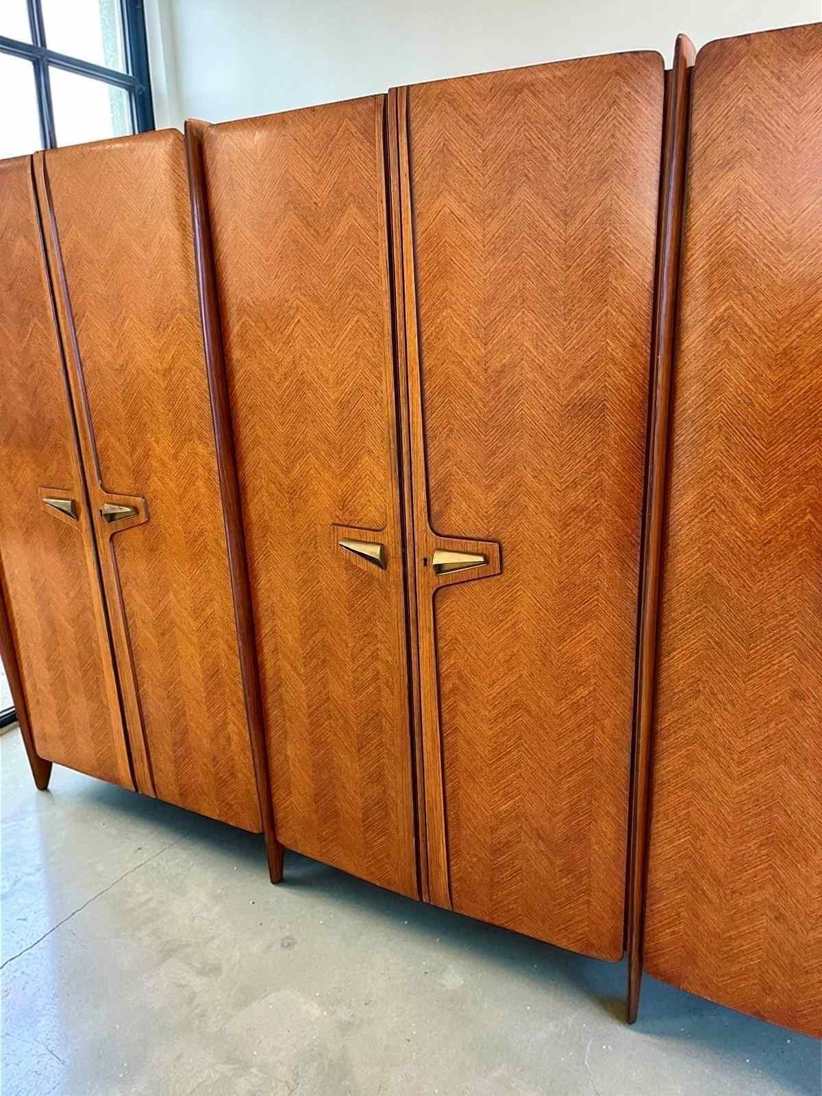 Mid Century Italian Triple Wardrobe By La Permanente Mobili Cantù, 1950s photo Furniture
