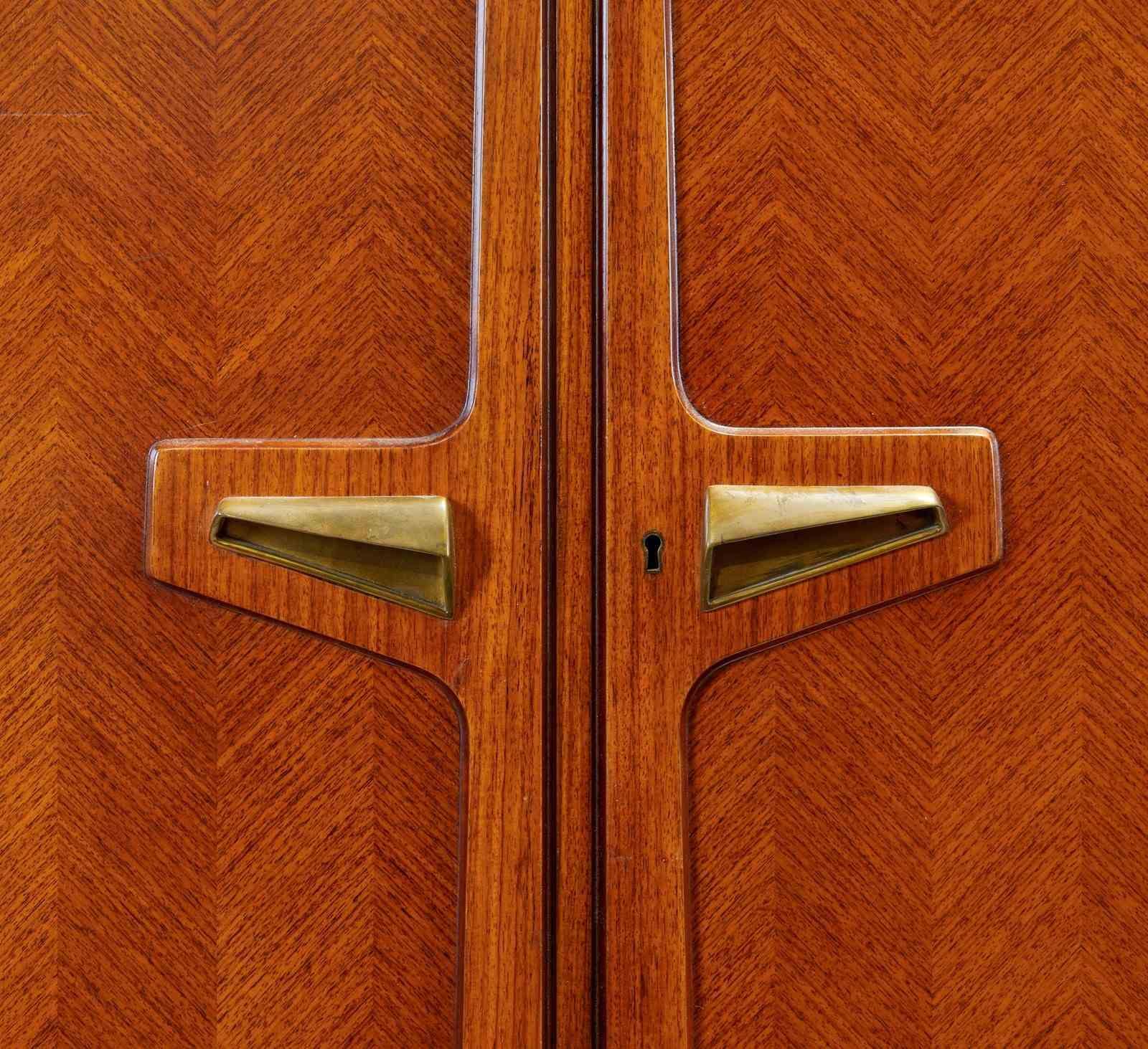 Furniture Mid Century Italian Triple Wardrobe By La Permanente Mobili Cantù, 1950s photo