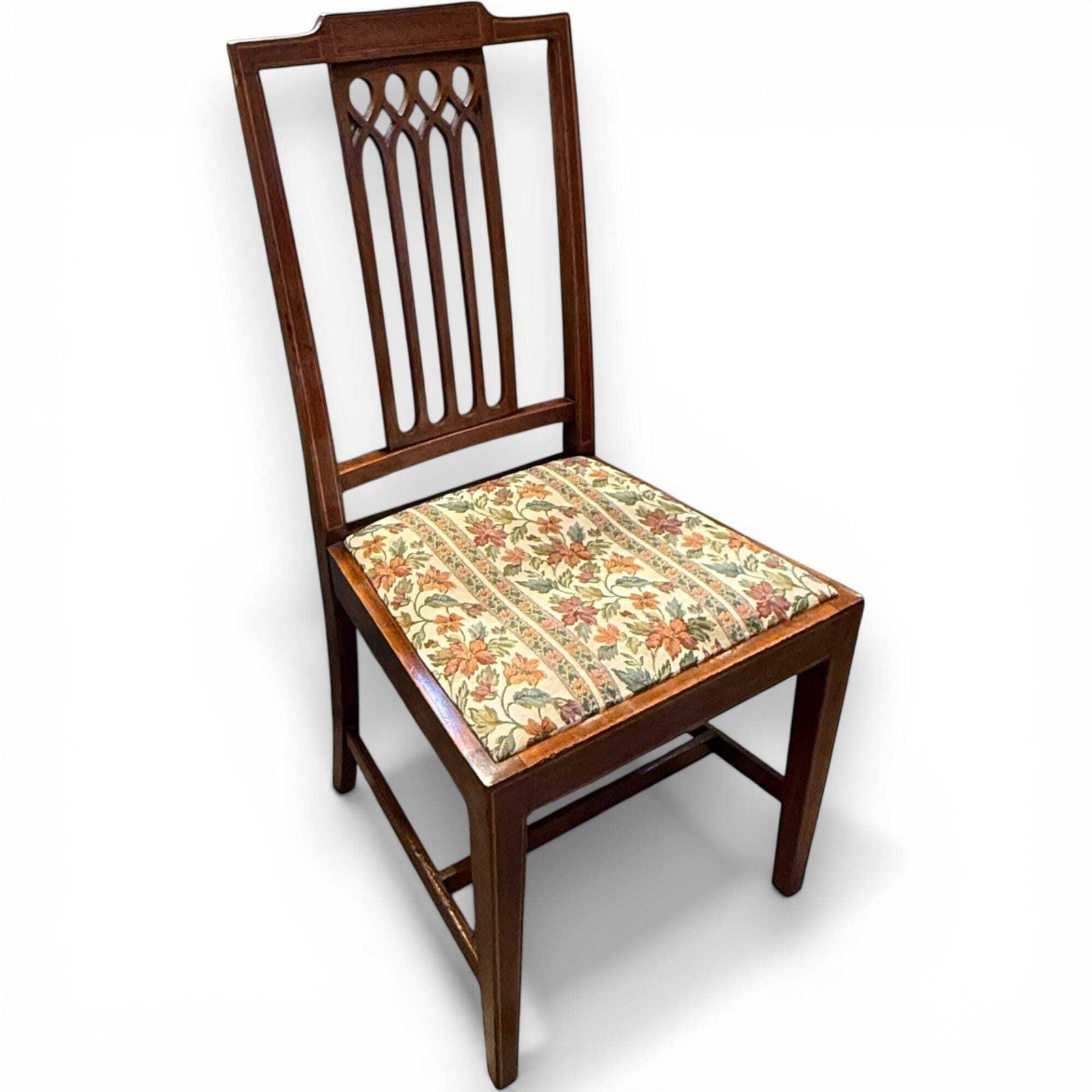 995.0 Antique Dining Chairs Set Of 8 Edwardian Mahogany Dining Chairs 2 Carvers photo