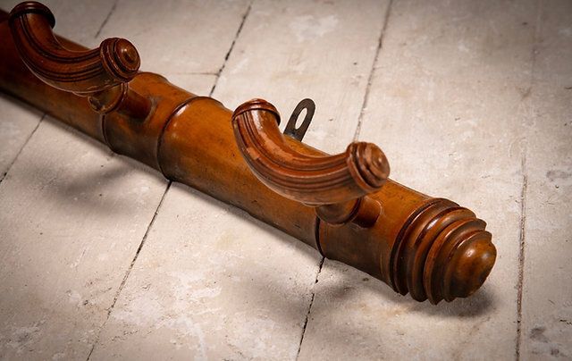 photo for sale French Antique Faux Bamboo Wall Coat Rail