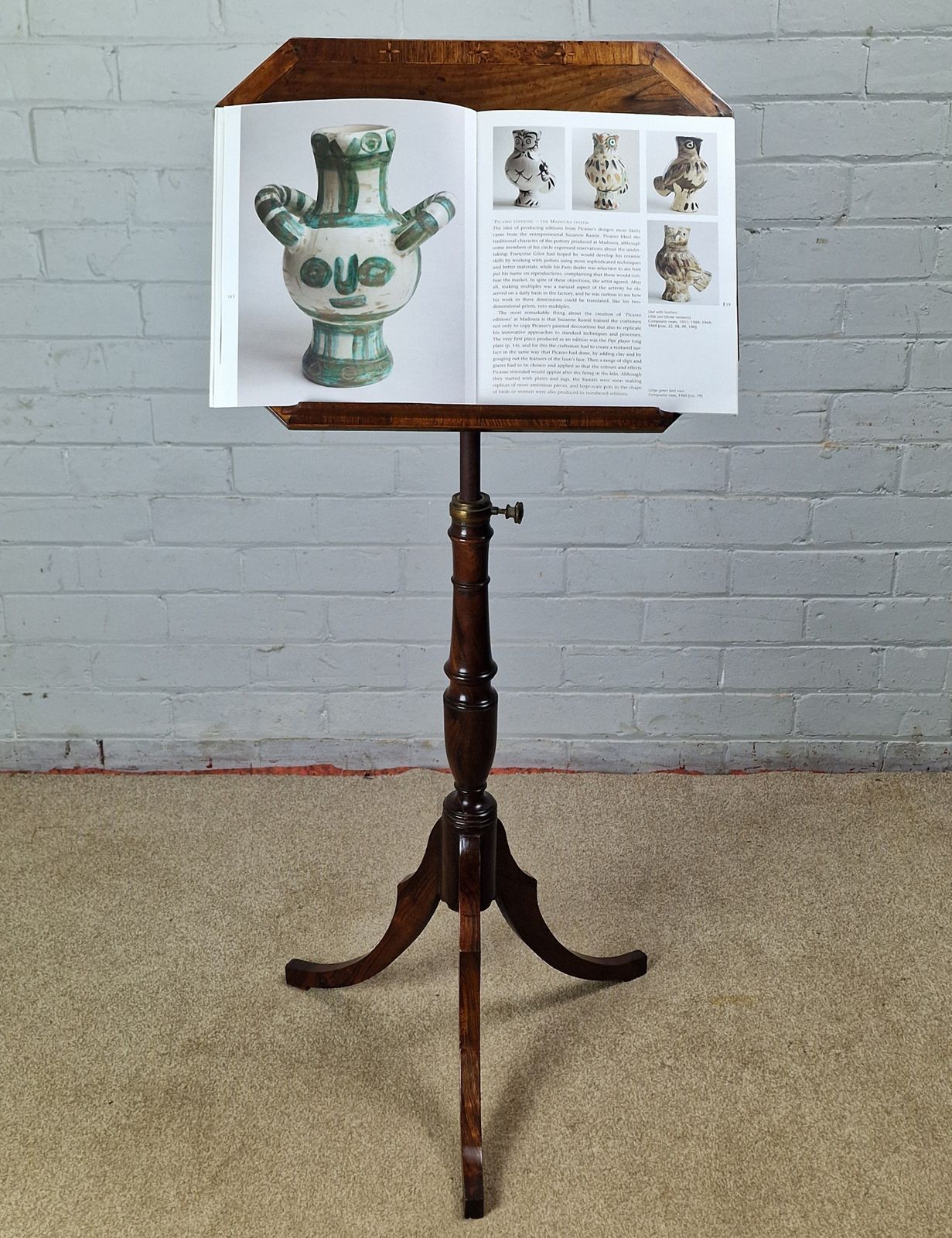 A Regency Mahogany Rosewood Crossbanded Satinwood And Burr Elm Inlaid Reading Ta photo for sale