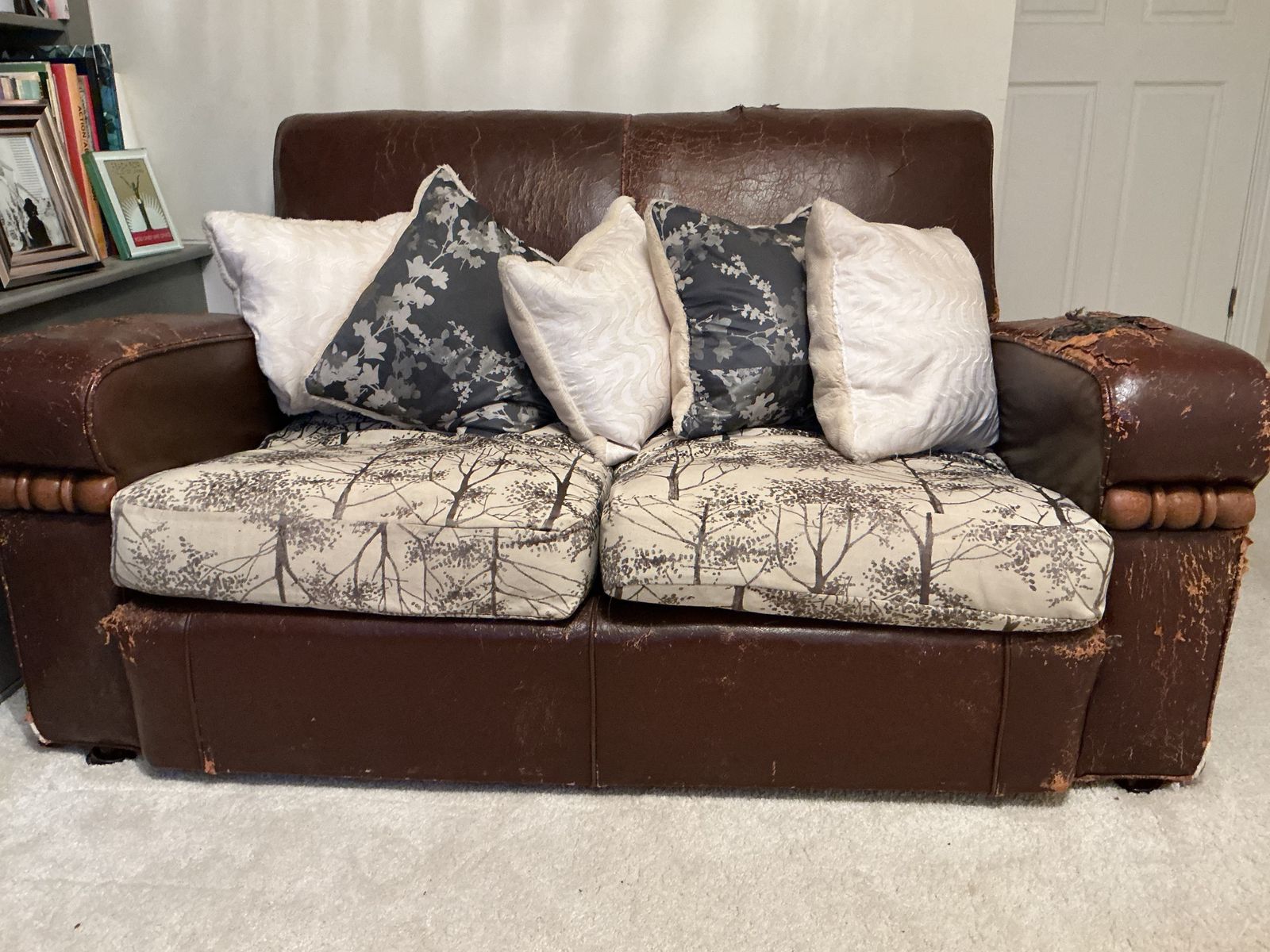 1930 To 1940 Two Seater Leather Sofa. A Lovely Piece For Anyone Enjoying Comfort And Character Or Looking For A Piece To Fully Restore.