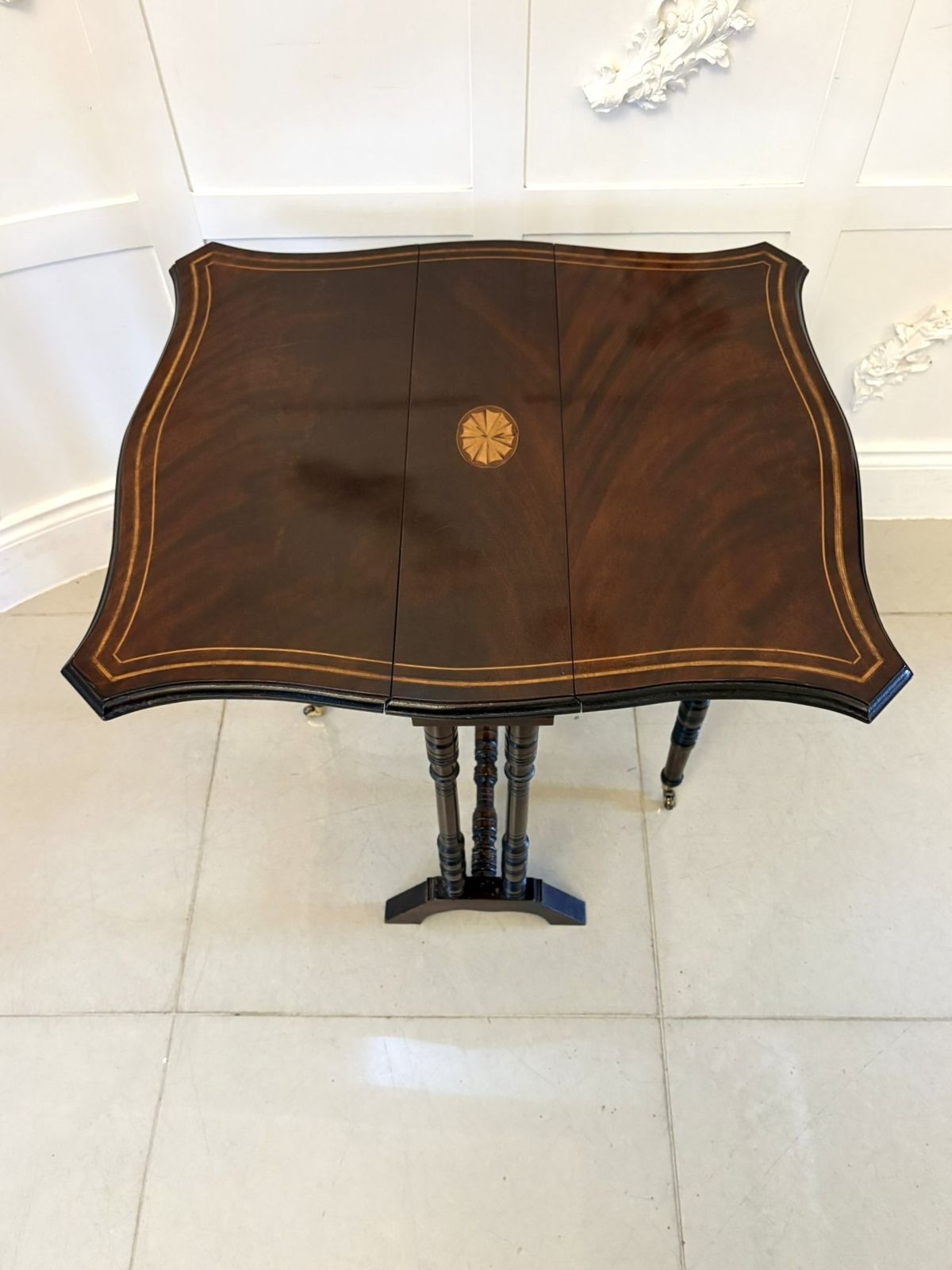 photo furniture Antique Mahogany Sutherland Occasional Table With Satinwood Inlay