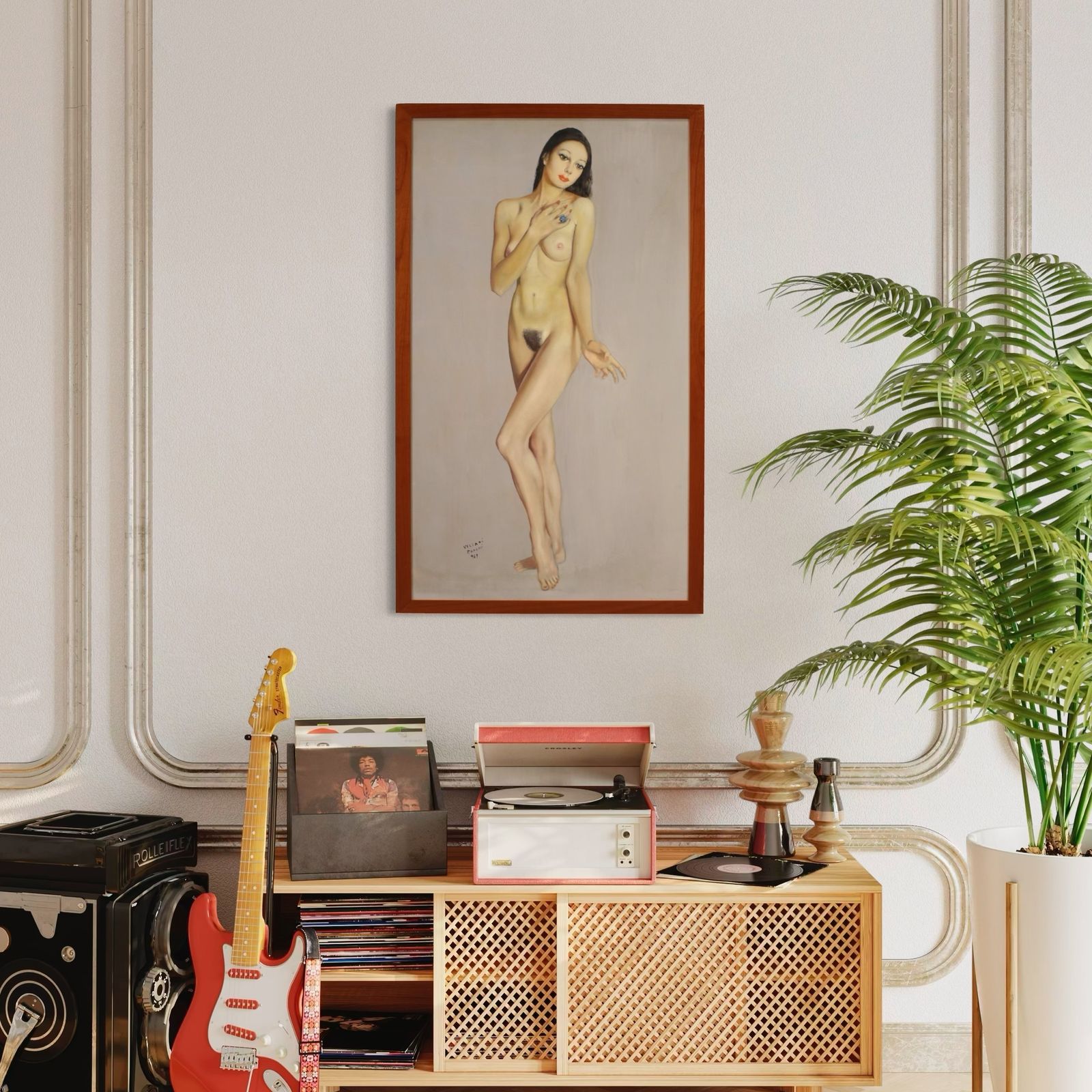 Italian Nude Painting Signed By Mario Vellani Marchi Dated 1969 photo buy