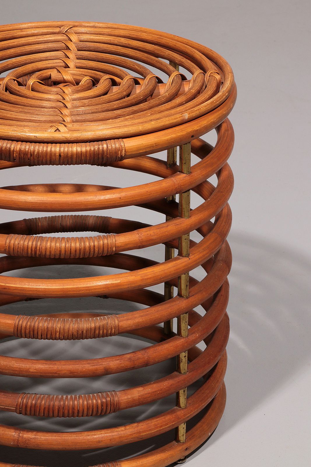 Italian Stool In Bamboo And Rattan By Franco Albini, 1960s photo 750.0