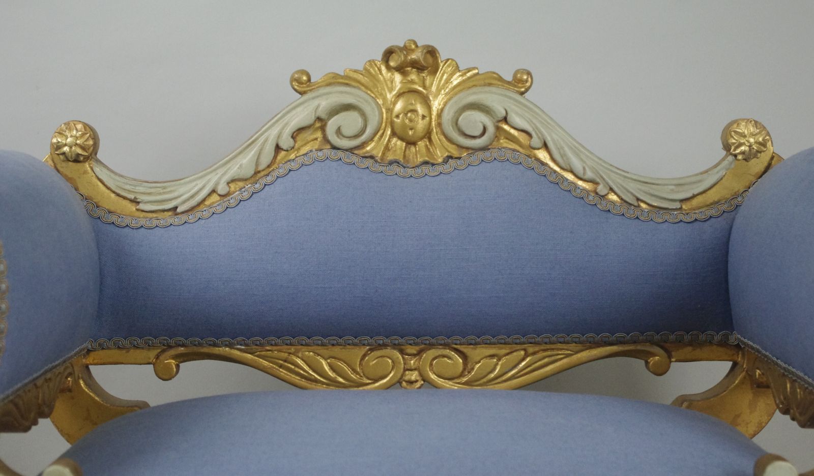photo furniture 19th Century French Gilt Occasional Chair With Scroll Arms