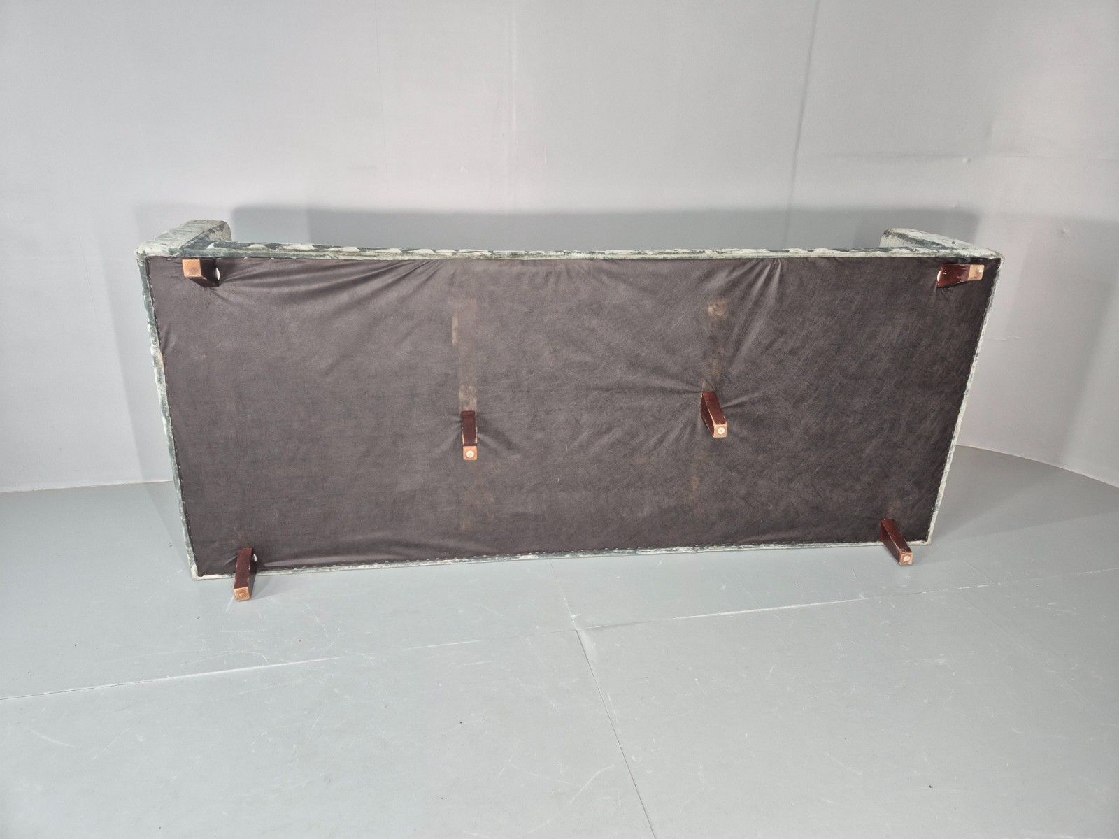 photo furniture Huge 4 Seater Settee Turquoise Velvet Ex Hotel Modern Design Retro Eb11774 M4ss