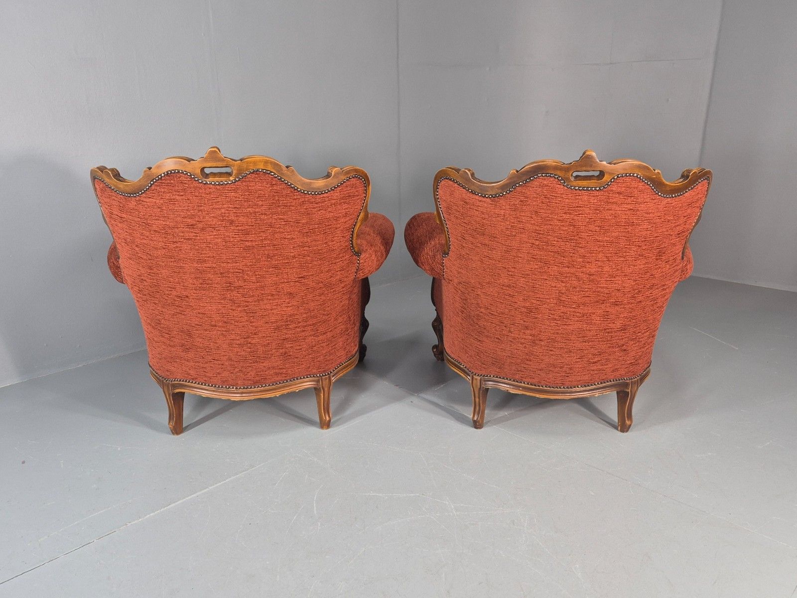 photo buy 2 Vintage French Rococo Style Lounge Chairs Quality Reproduction  Eb11659 Vclo