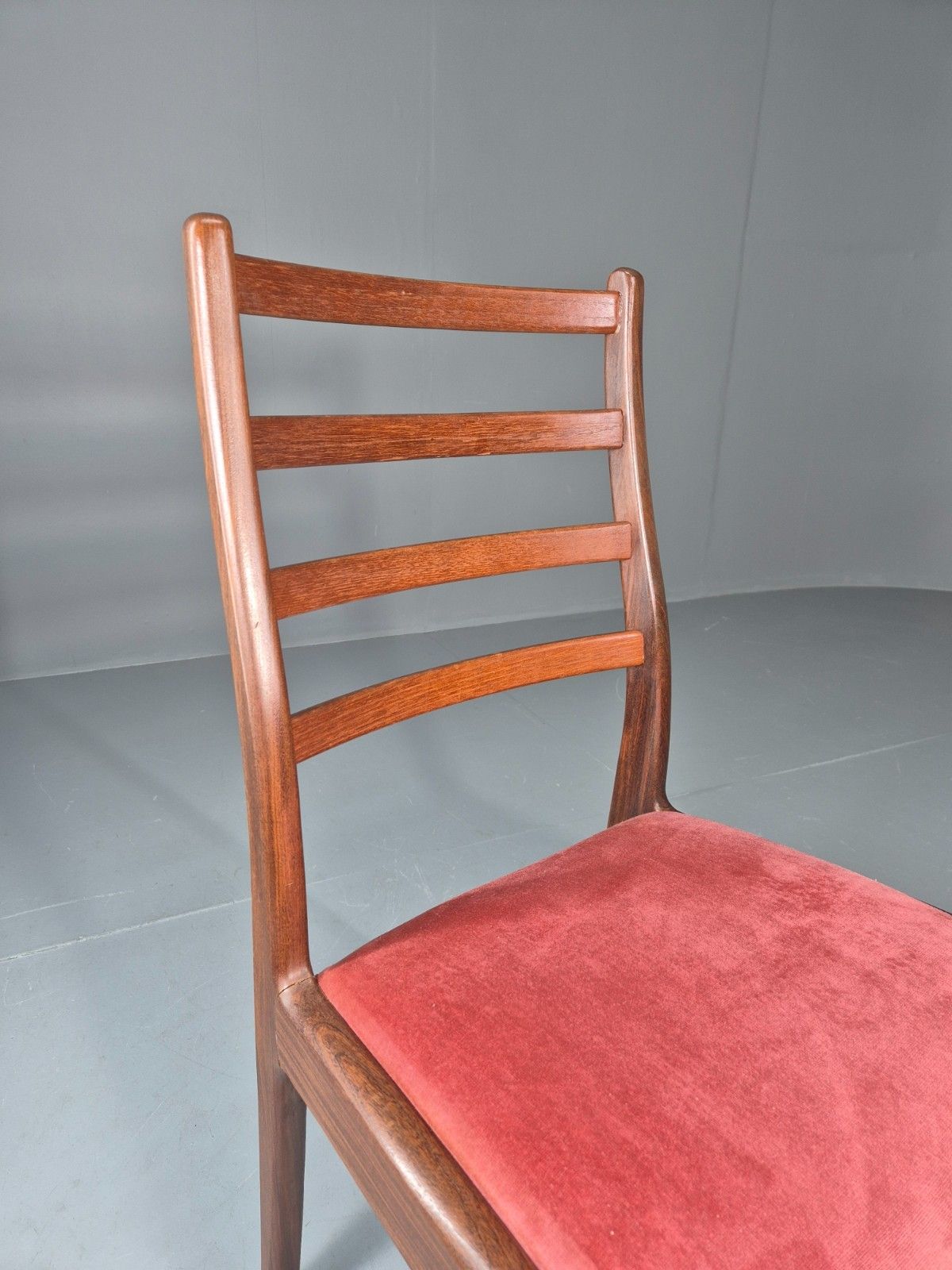 Vintage G Plan Dining Chair 1970s Pink Velour Teak Retro Mcm  Eb11649 Vdin photo Furniture