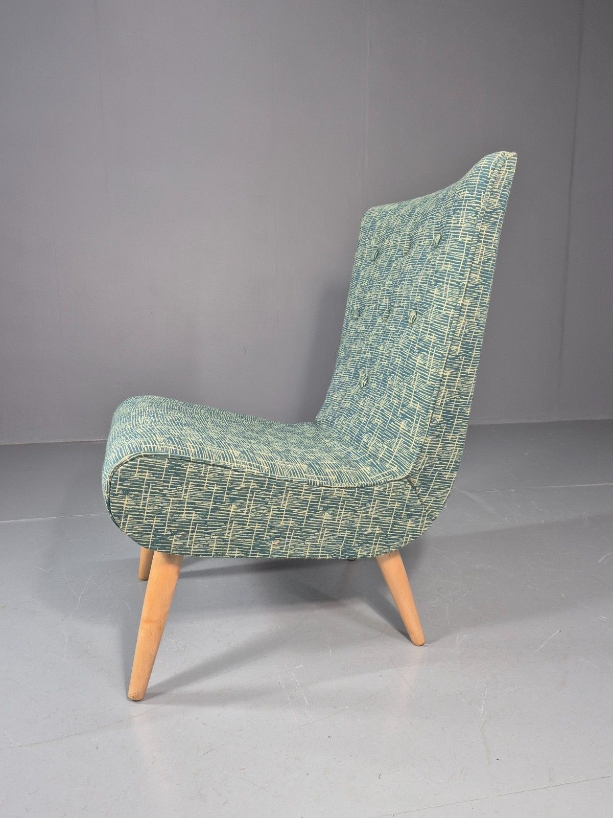 Vintage Swedish Retro Chair Newly Upholstered Hobby Chair Drawer Eb11084 Mnor photo furniture