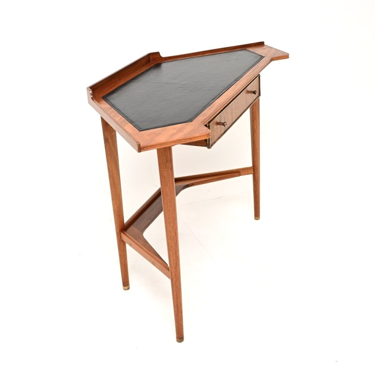 photo furniture Vintage Mahogany Leather Top Corner Desk